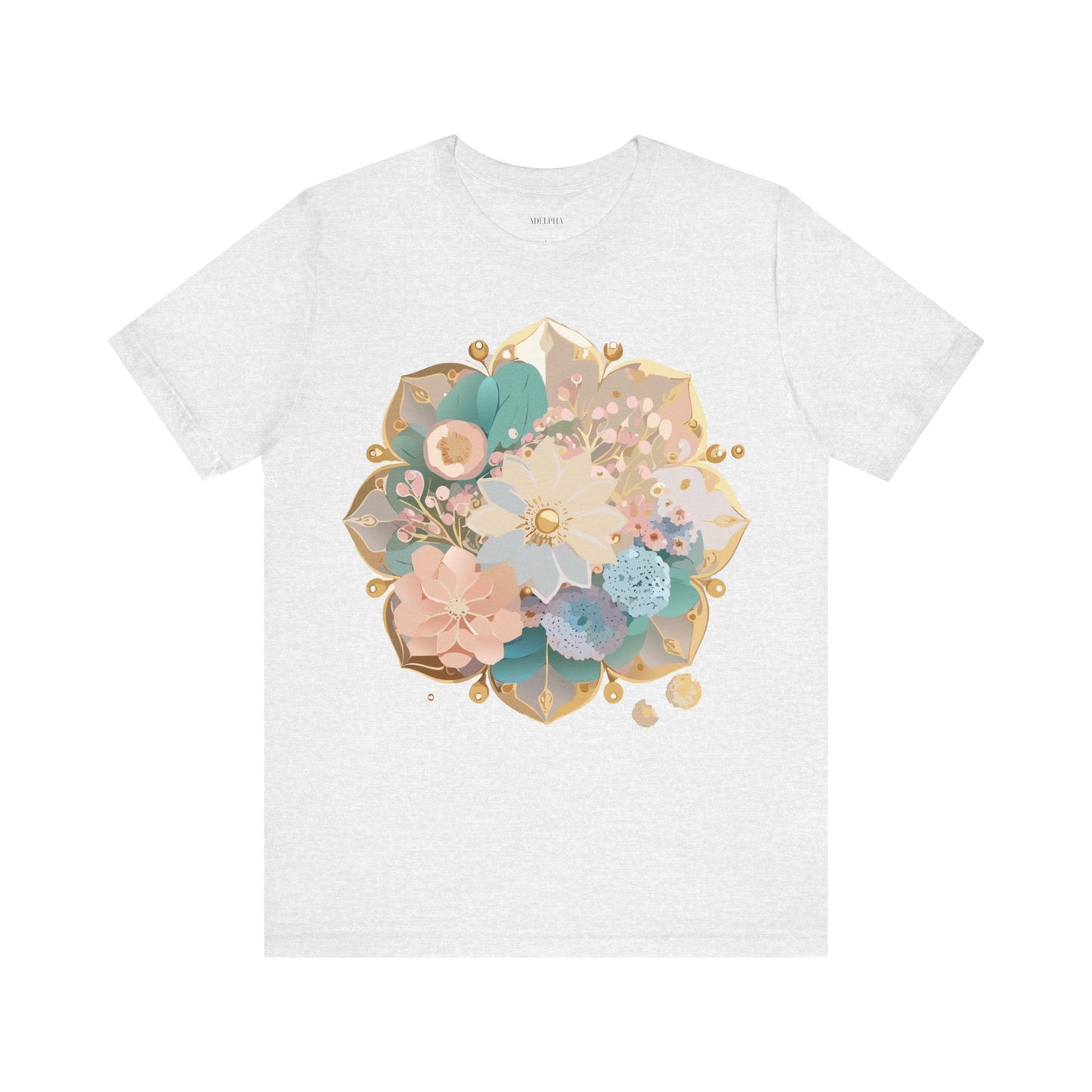 Mandala Shirt Graphic Tee Unisex Jersey Short Sleeve Adelpha Art Design Vintage Inspired Artwork