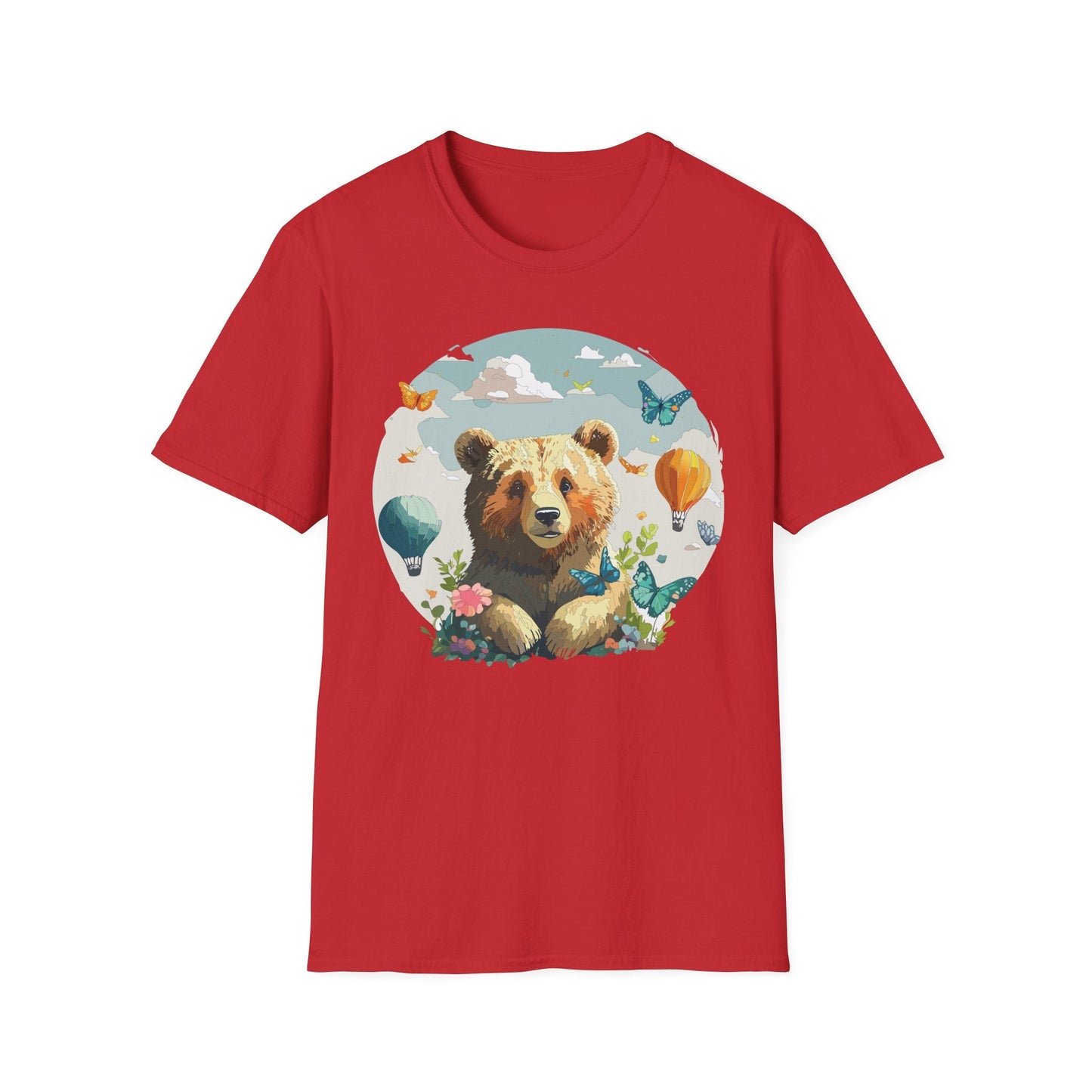 Bear T Shirt Unisex Teddy Bear Tee Softstyle 64000 Breathable Everyday Wear For All Ages