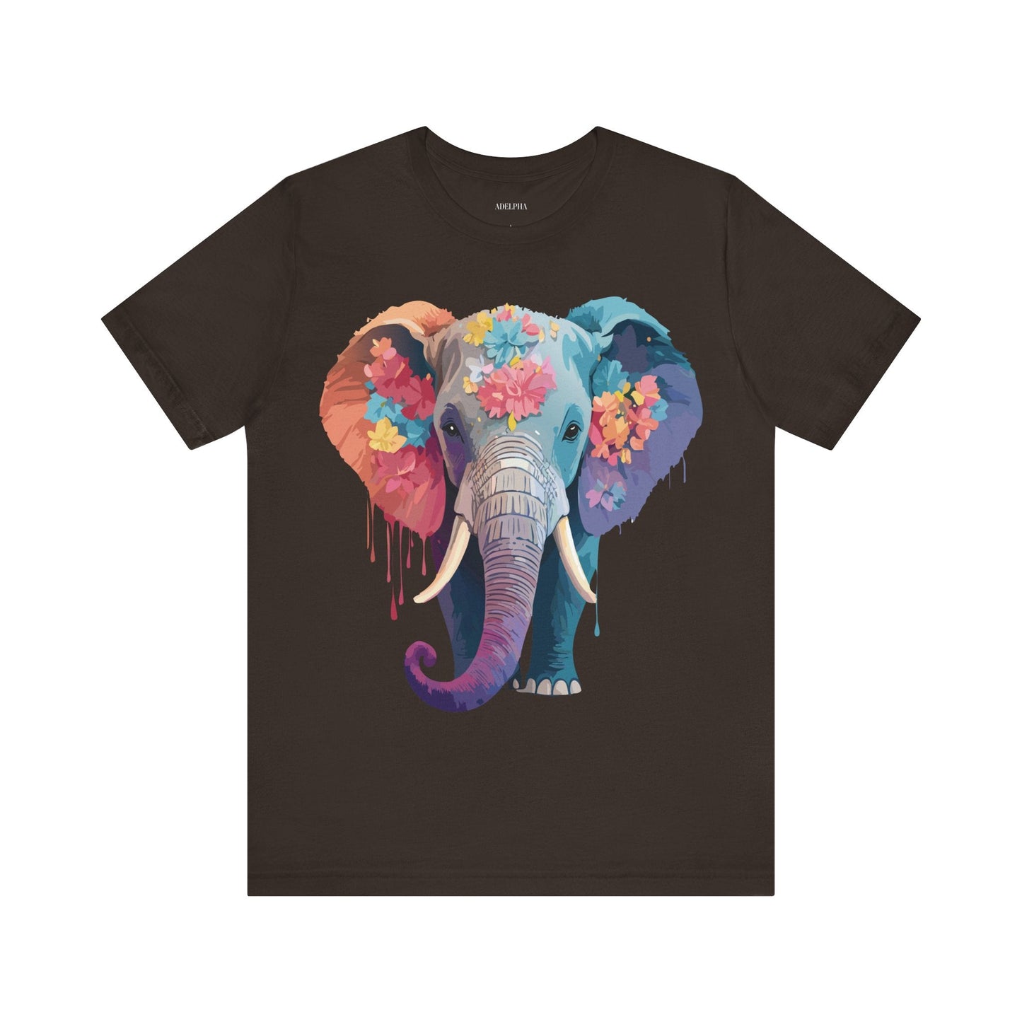 Elephant Graphic Tee By Adelpha Unisex Short Sleeve Shirt With Vintage Artwork Design