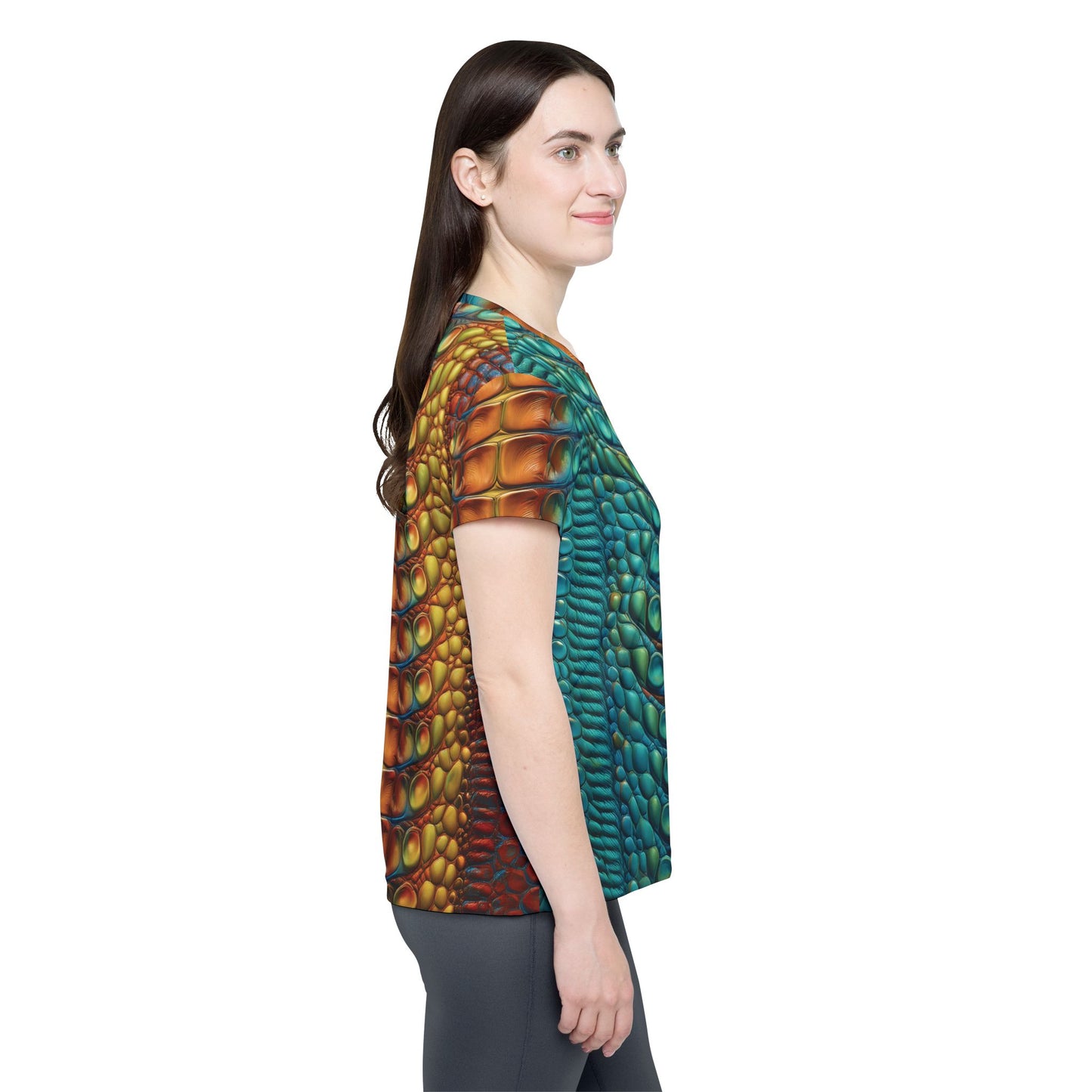 Women Poly T-Shirt with Animal Print