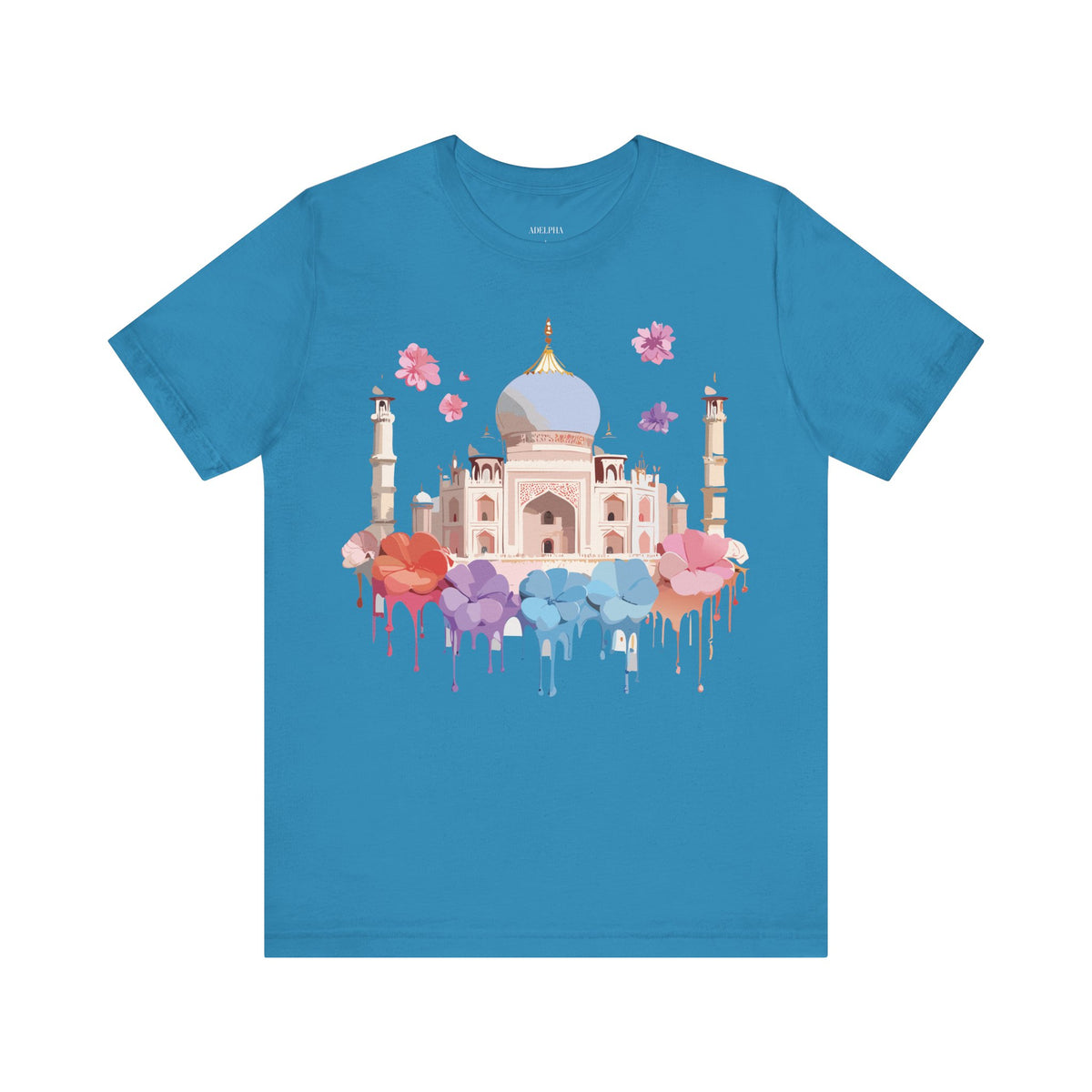 Unisex Cotton Bella+Canvas Tee with Taj Mahal