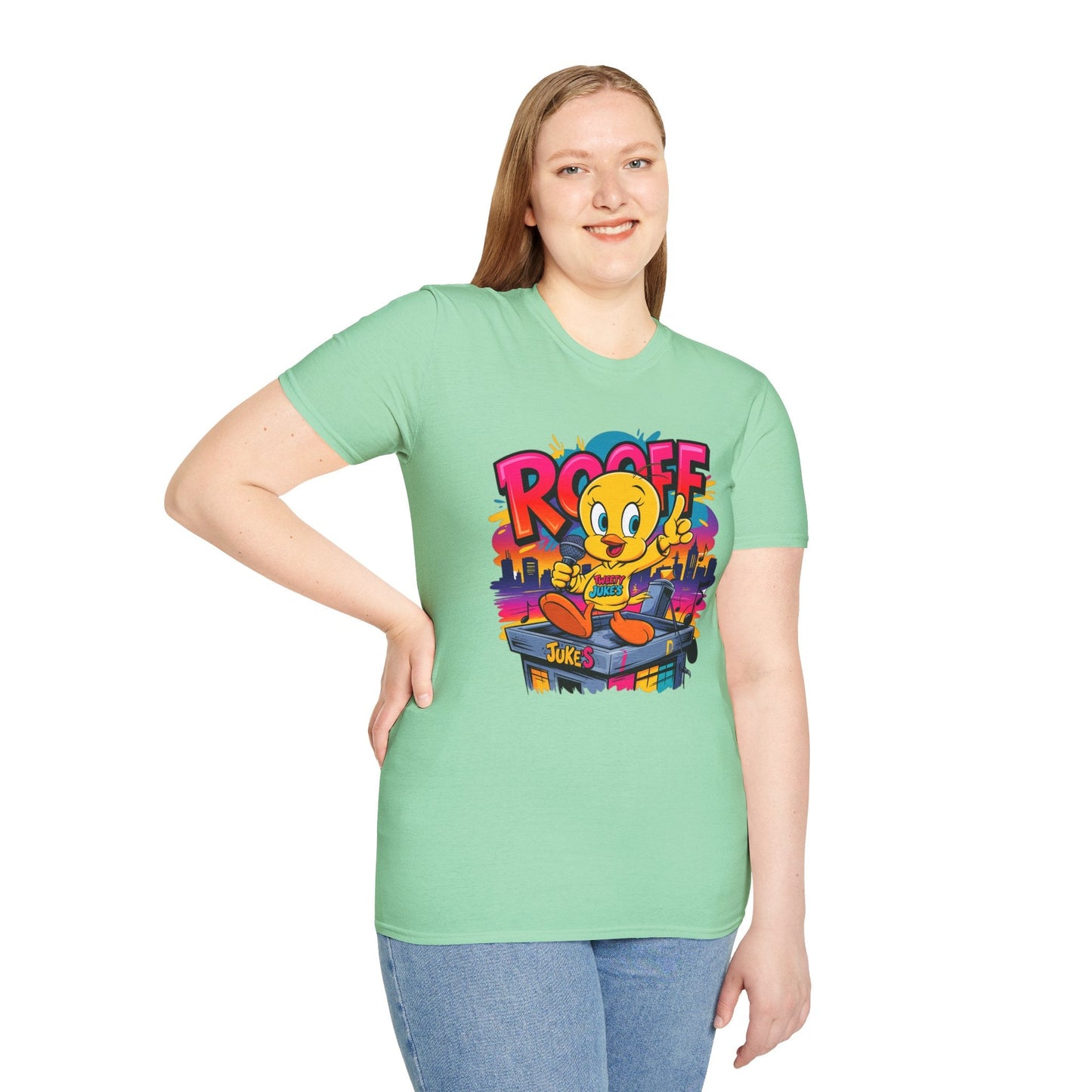 Unisex Cartoon T Shirt With Animation Funny Animals Tee Softstyle Gildan 64000 Cotton