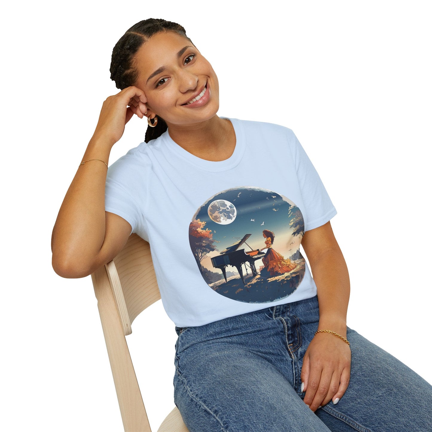 Womens Graphic T Shirt Art Design Gildan Softstyle Tee 100 Percent Ring Spun Cotton Unisex
