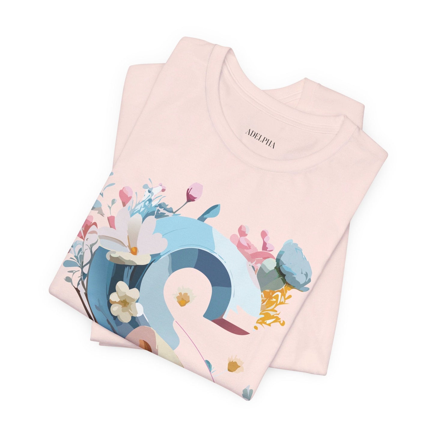 Letter S Shirt Graphic Tee Unisex Short Sleeve Vintage Inspired Adelpha Art Design