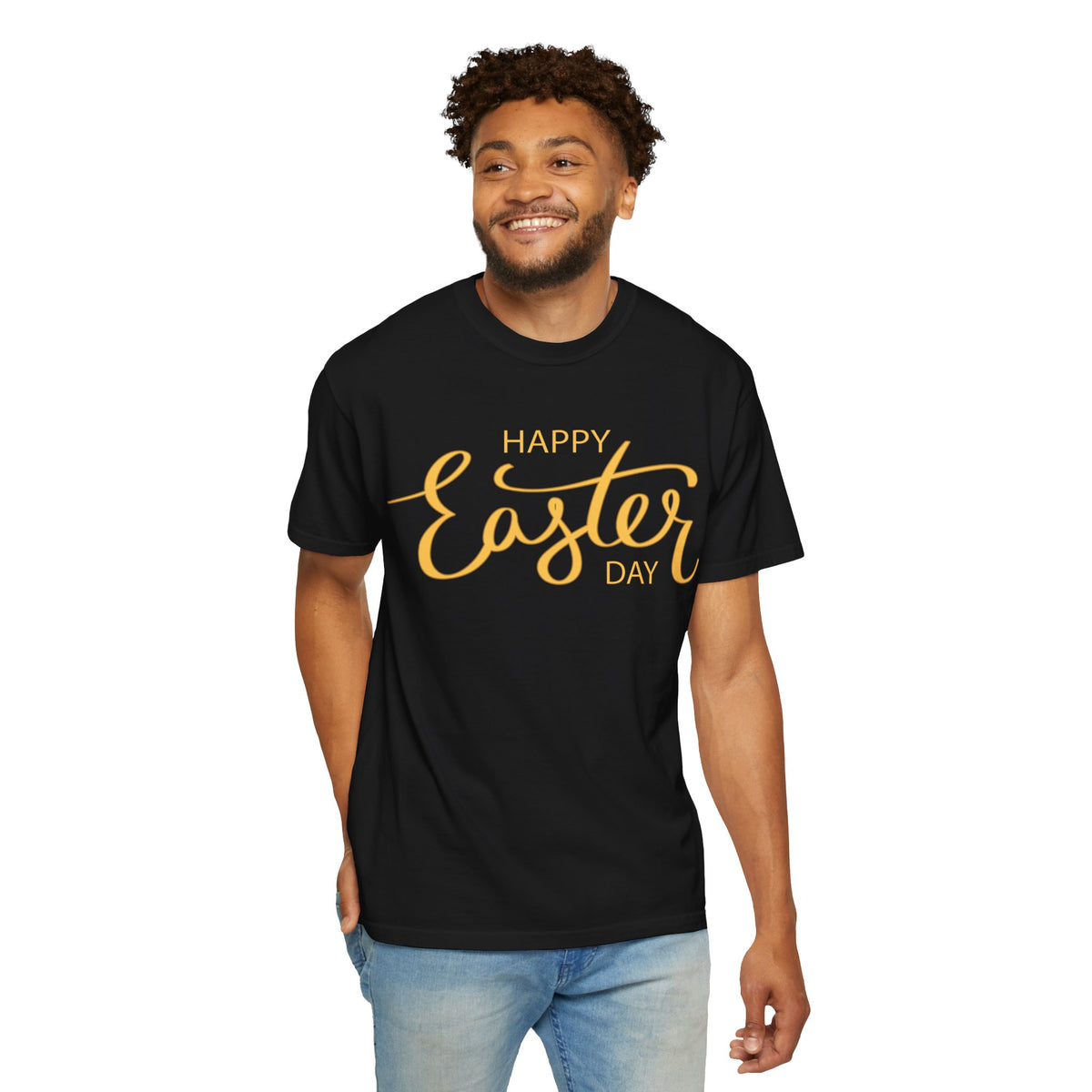 Happy Easter Day T-Shirt, Tee Shirt with Easter Signature, T Shirt with Easter Prints, Tee Shirt with Easter Design