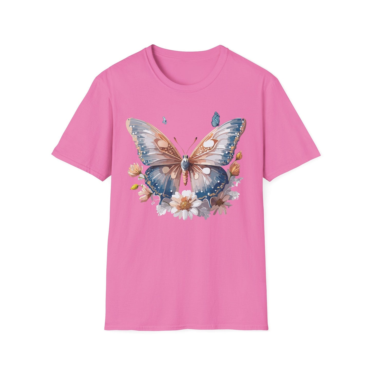 Butterfly Shirt Unisex Monarch Design Gildan 64000 Ring Spun Cotton Softstyle Tee For Comfort