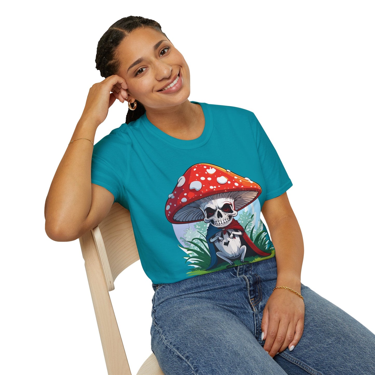 Mashroom Tee Shirt Unisex Gildan Softstyle Short Sleeve Cotton Tee With Funny Mashroom Graphic