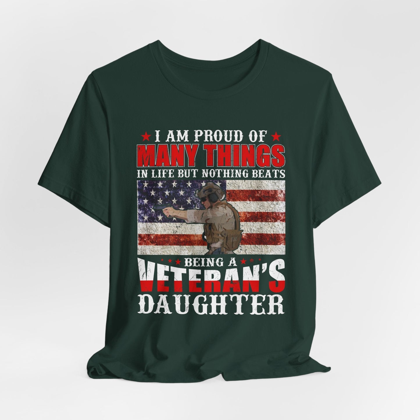 Army Veteran Patriotic Graphic Design Unisex Cotton T-Shirt v28