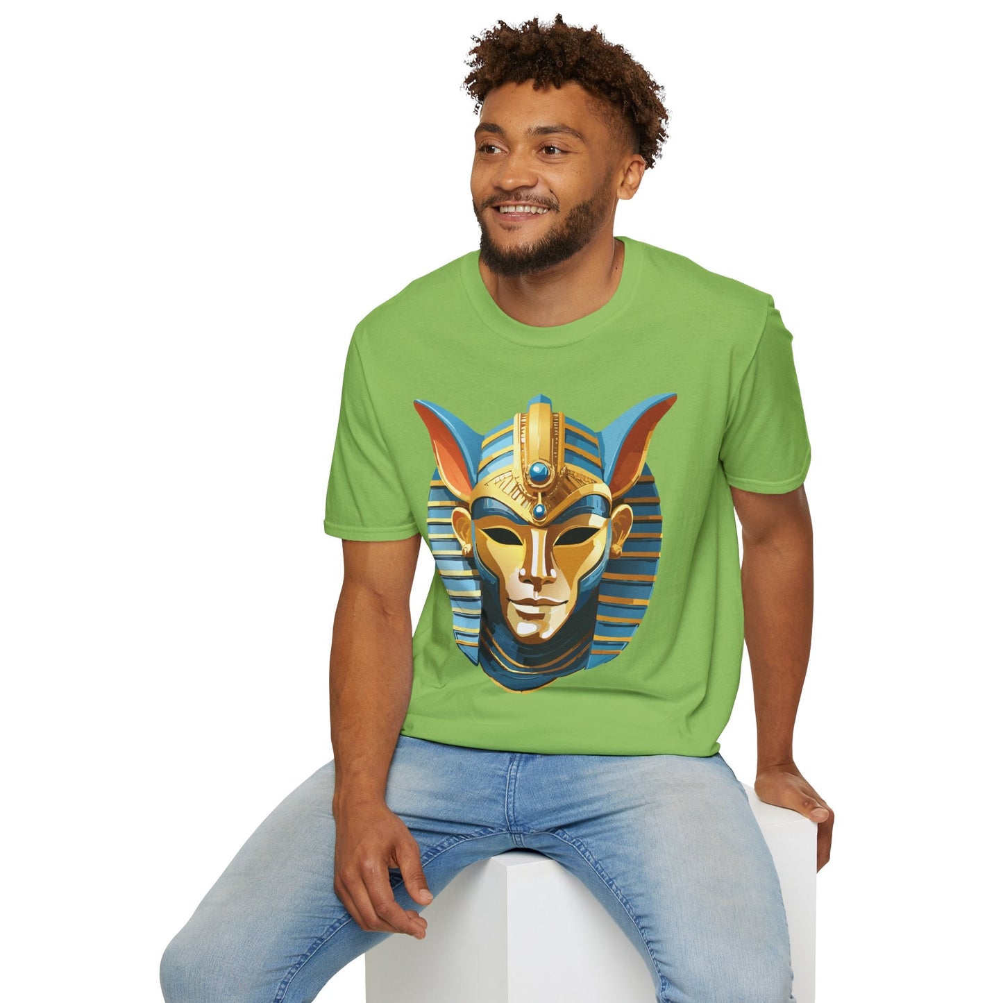 Mask Tee Shirt Unisex Softstyle Cotton Tee With Masquerade Art Design Gildan Softstyle
