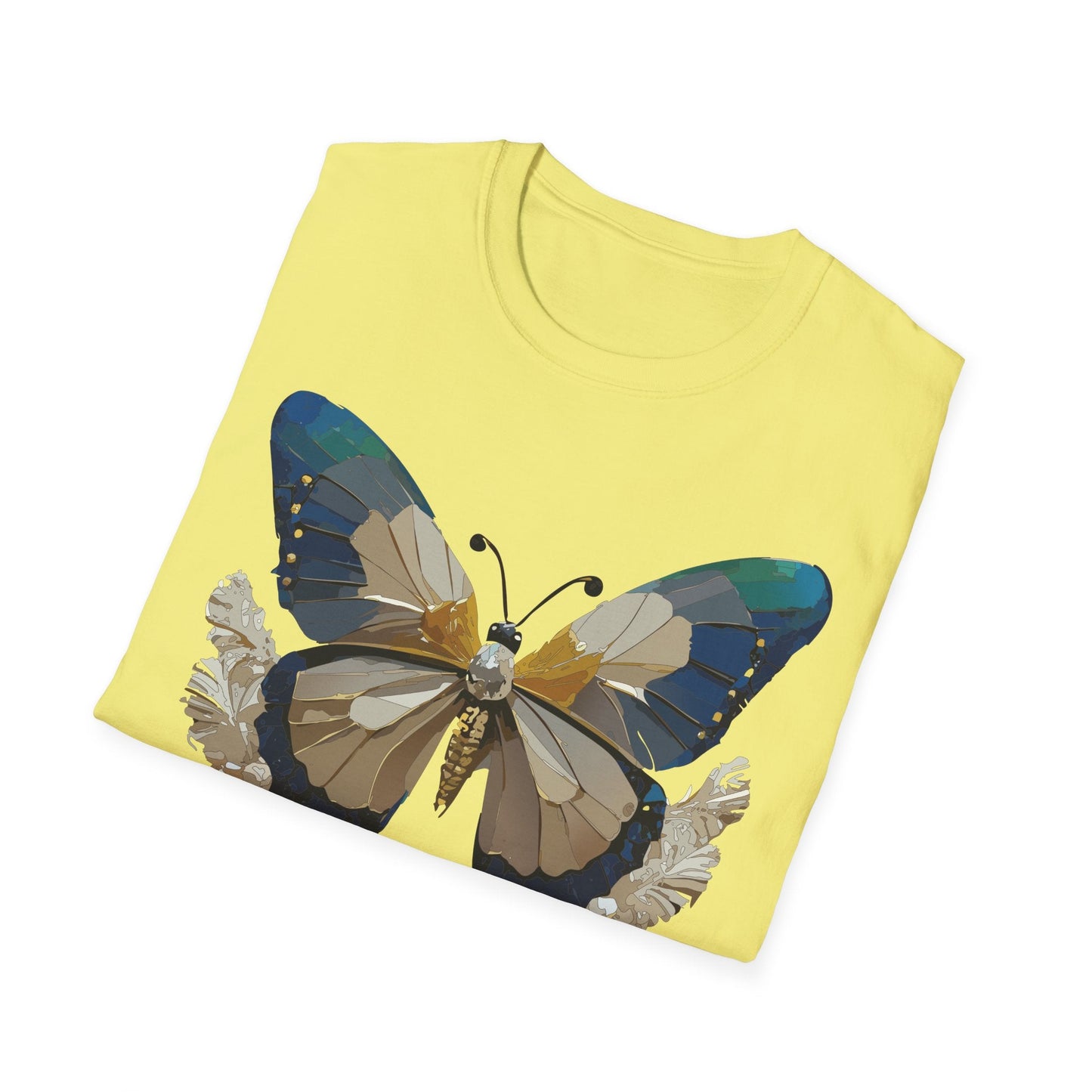 Butterfly Themed Unisex T Shirt With Monarch Design Gildan Softstyle 64000 Premium Ring Spun Cotton