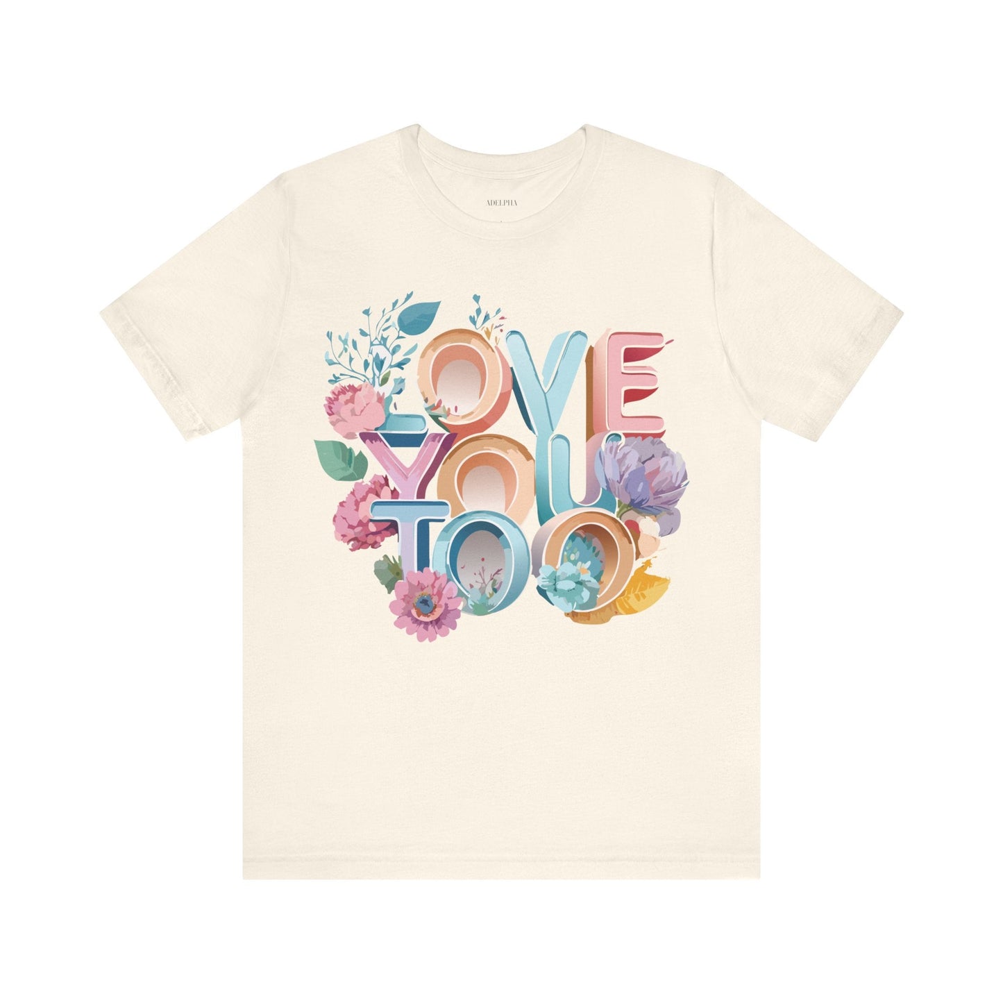 Valentine Day Graphic Unisex 100 Cotton Vintage Artwork with Love and Flower Design Tee 39
