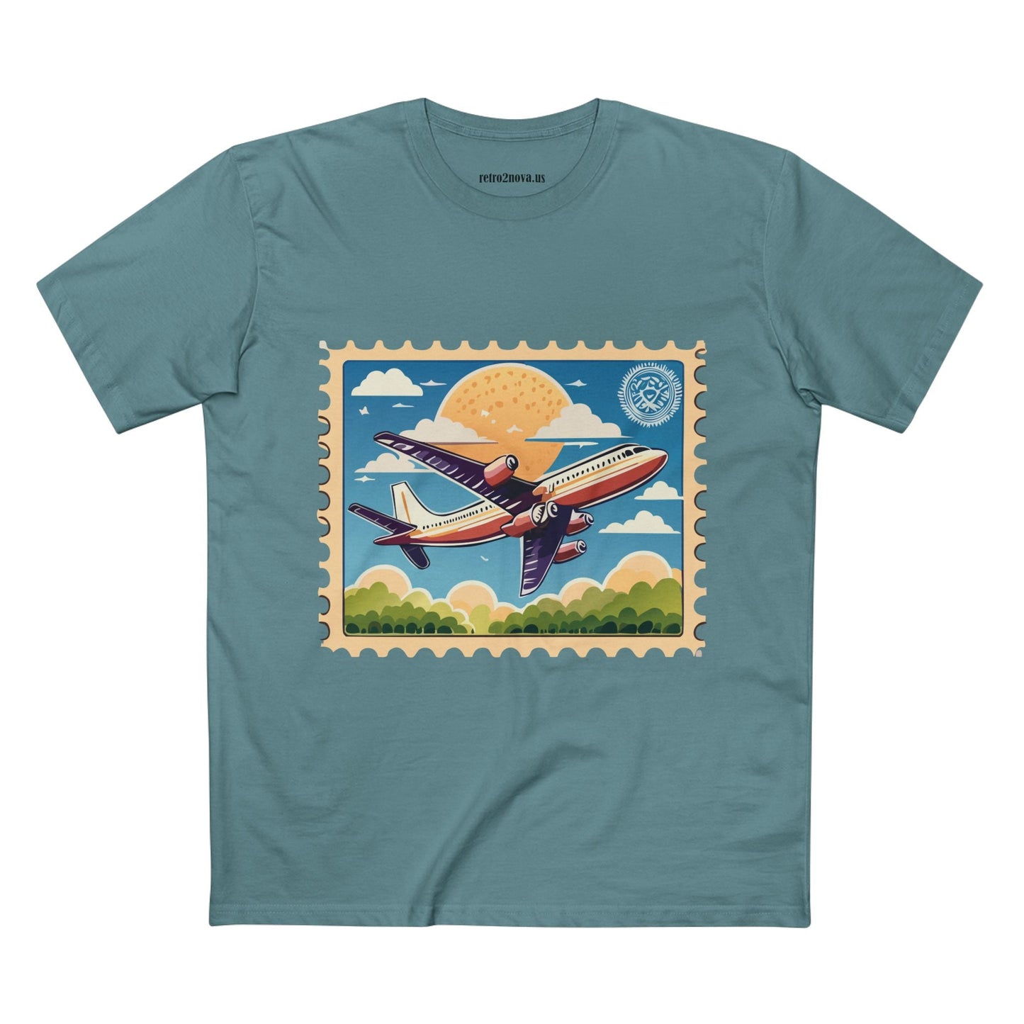 Postage Stamp Shirt Unisex Premium Cotton Tee PS13 Original Art Design Retro2Nova