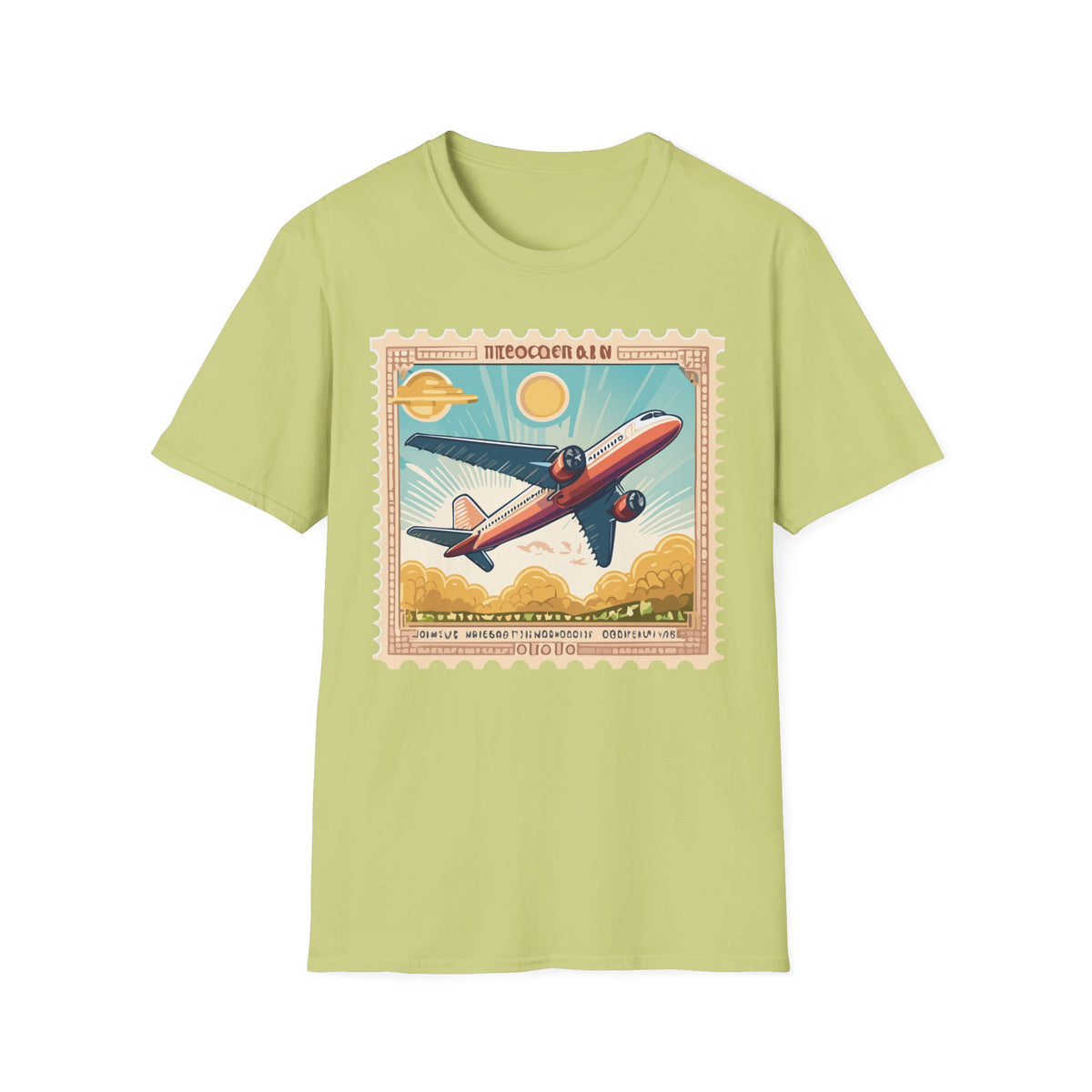 Vintage Airplane Poster T-Shirt | Retro Travel Aviation Art