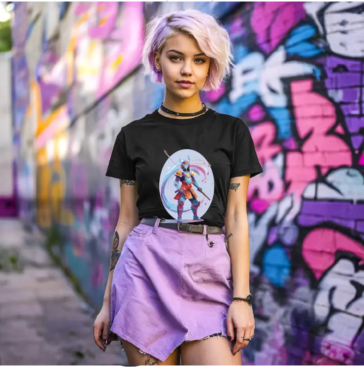 Samurai Graphic Unisex 100 Cotton Staple Tee 19