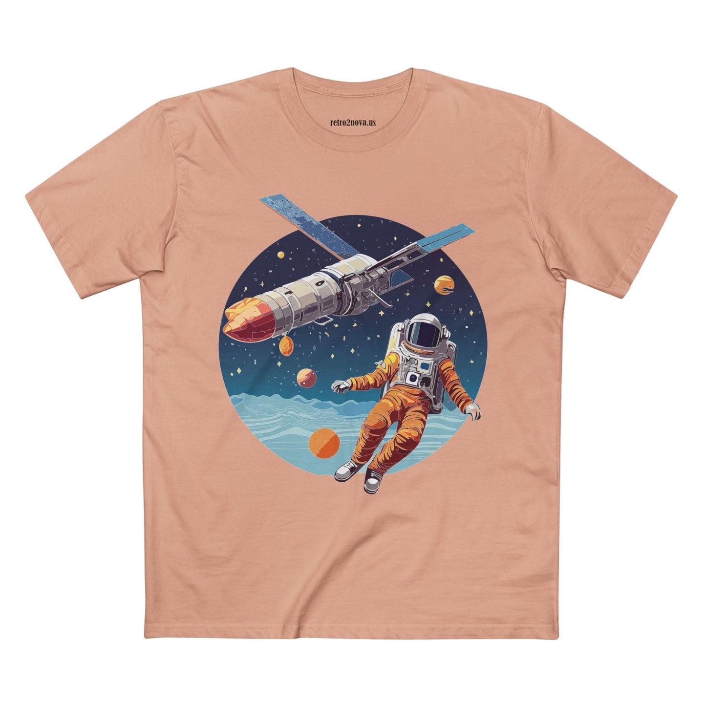 Cosmos Astronaut Shirt Unisex Premium Cotton Art Tee CS 5 Retro2Nova Collection Soft Comfort