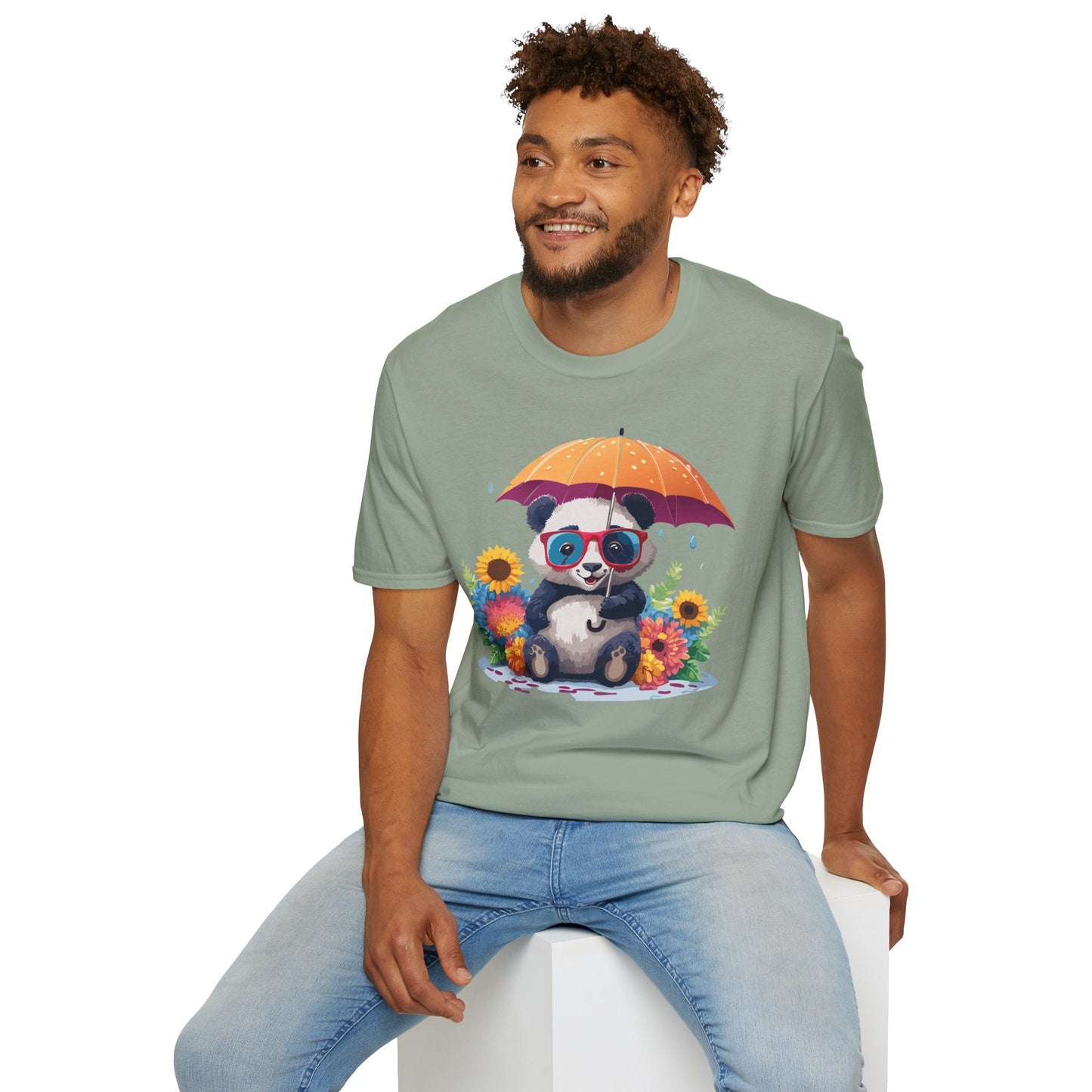 Panda Shirt Unisex Panda Tee Animal Graphic T Shirt Softstyle 64000 Cotton Breathable Everyday