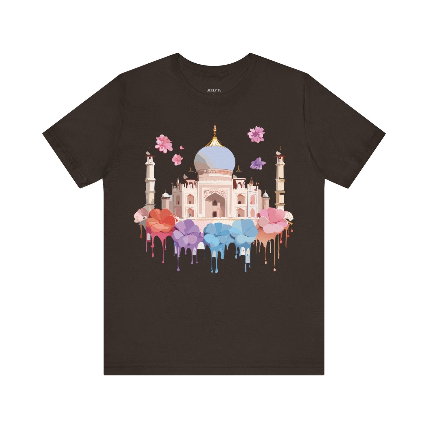 Taj Mahal Tourist Shirt Graphic Tee Unisex Vintage Inspired Adelpha Art Design Edition