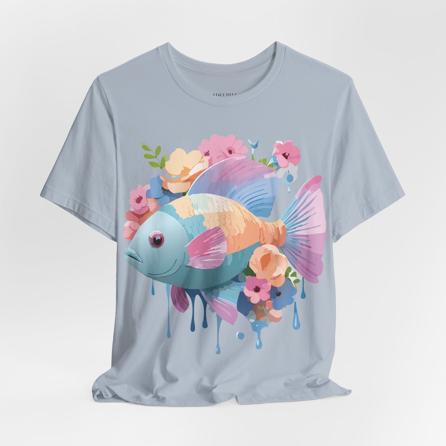 Fish Graphic Unisex 100 Cotton Vintage Artwork Tee 1