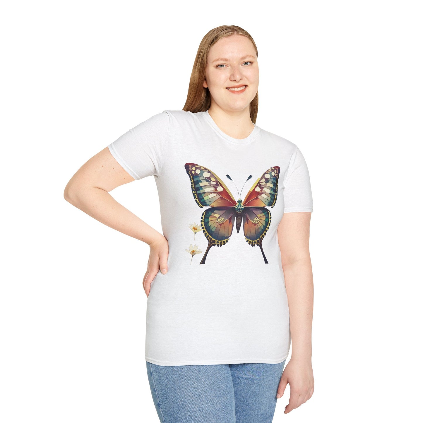 Unisex Butterfly Monarch Shirt Softstyle Tee Gildan 64000 Short Sleeve For Everyday Comfort