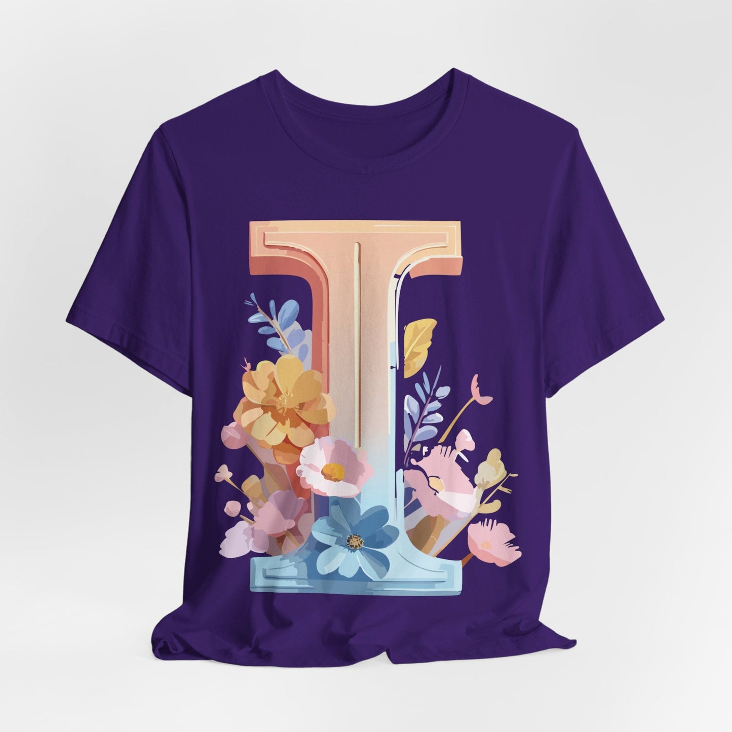 Letter I Shirt Graphic Tee Unisex Vintage Inspired Adelpha Art Design Short Sleeve Tee