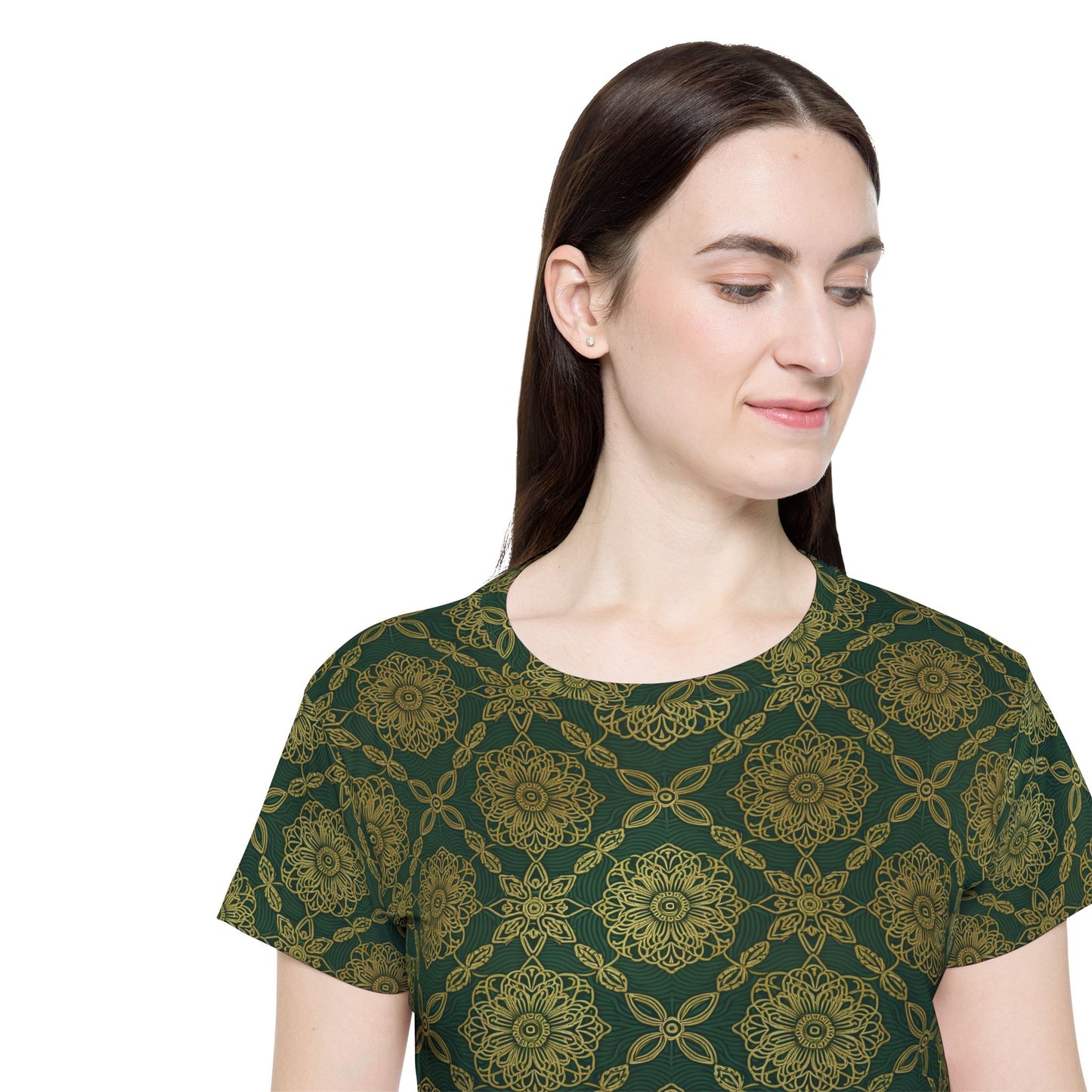 Lace Print Poly Shirt, Poly Shirt with Lace Print, Lace Shirt 46