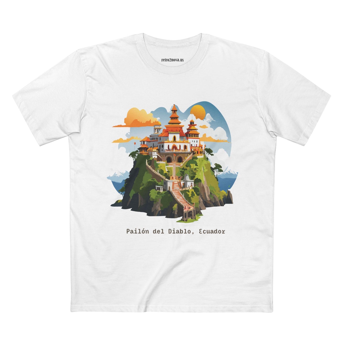 Travel Shirt Unisex Premium Cotton Tee With Original Art Design From Retro2Nova Ecuador Inspired