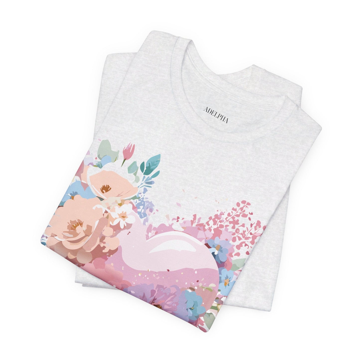 Valentine Day Graphic Unisex 100 Cotton Vintage Artwork with Love and Flower Design Tee 29