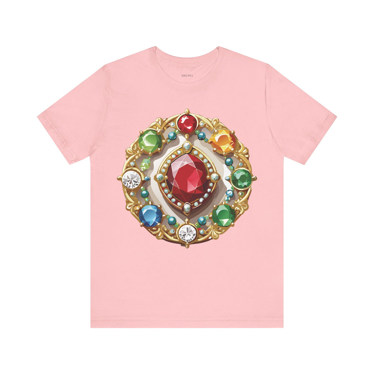 Jewelry Graphic Unisex Cotton Bella+Canvas Tee with Art Design n127