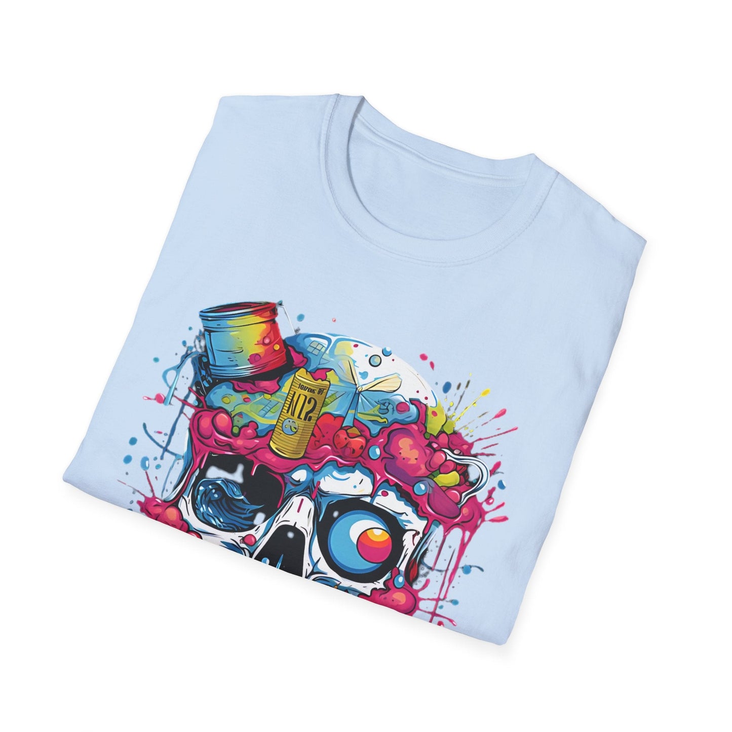 Skull Graphic Unisex Cotton T-shirt with Skeleton Artwork Design 26