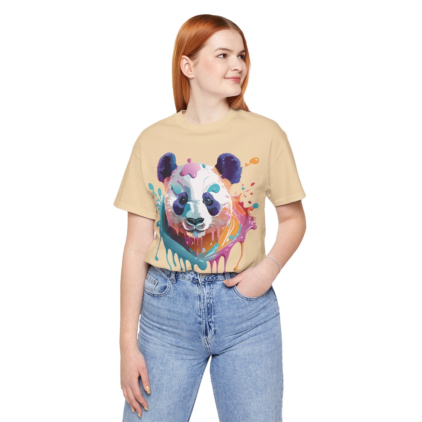 Panda Graphic Tee Unisex Vintage Inspired Art Design By Adelpha Premium Jersey Short Sleeve