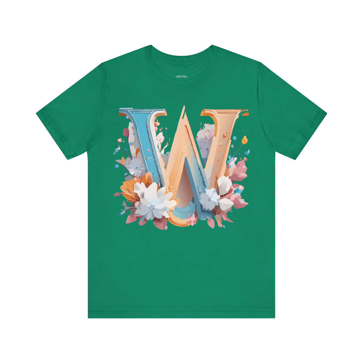 Letter W Graphic Unisex Cotton Bella+Canvas Tee with Art Letter Design