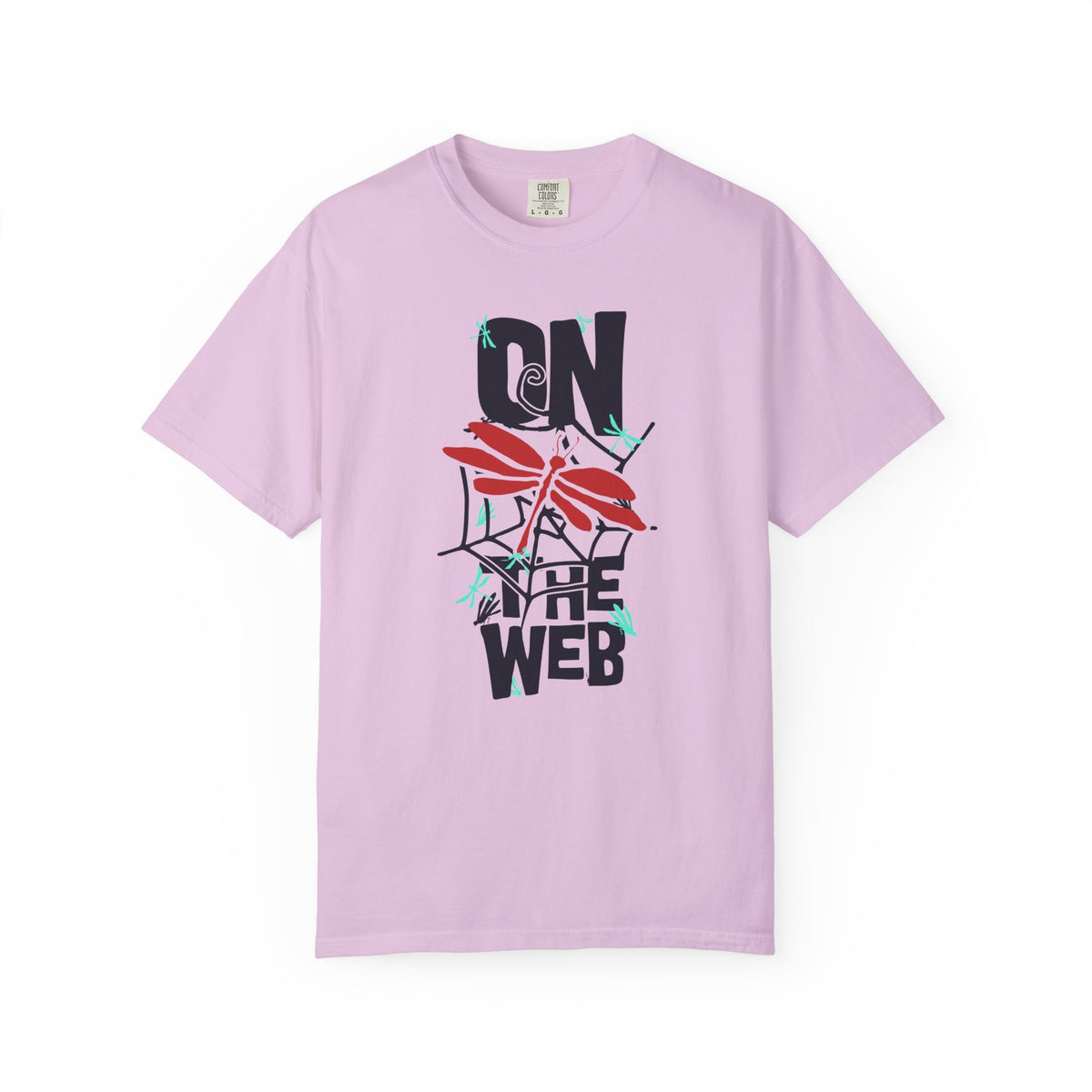 On the Web Spider Graphic Unisex Comfort Colors Garment-Dyed Heavyweight 100 Cotton Art Design T-Shirt w4