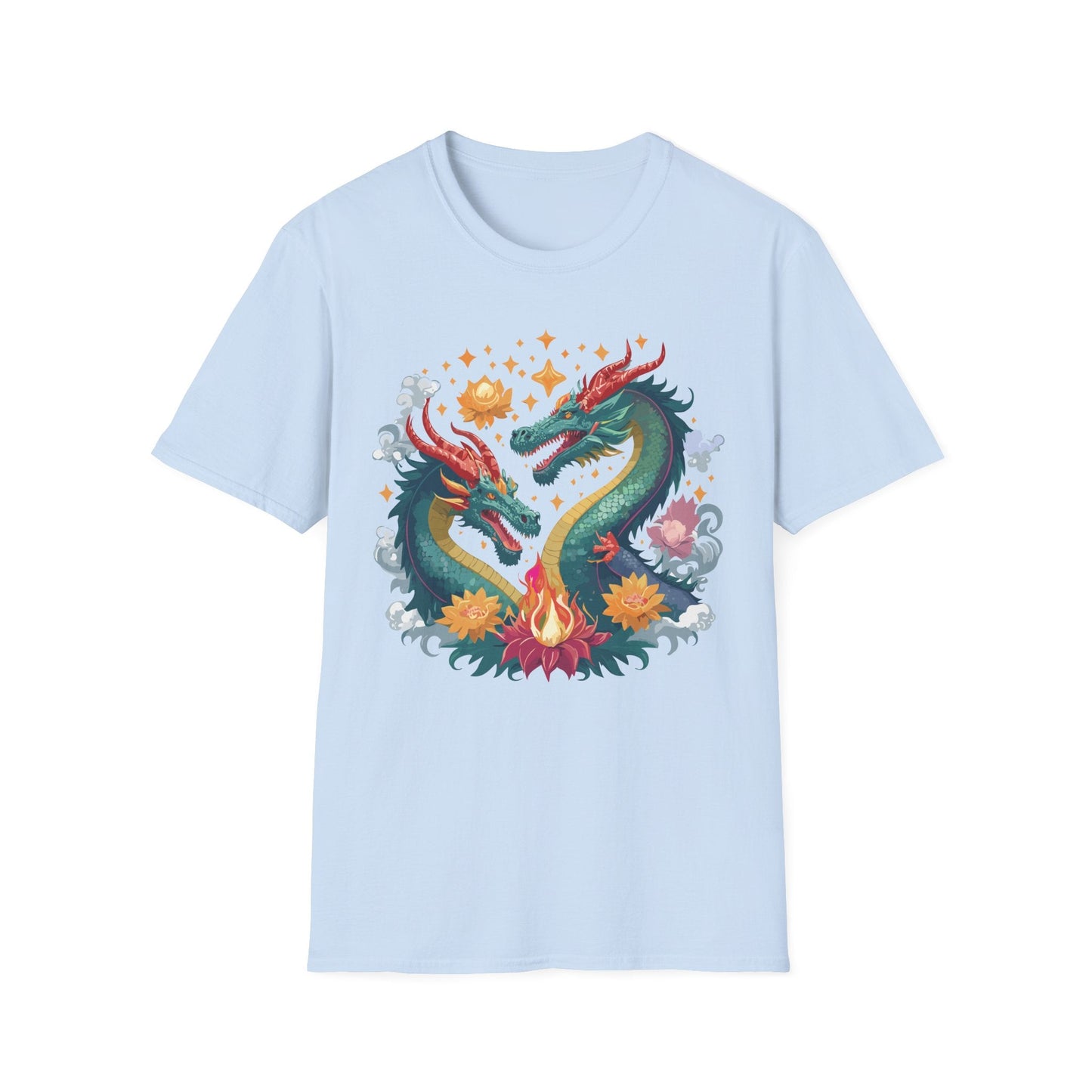 Dragon Graphic Unisex 100 Cotton Tee with Animal Artwork Design 2
