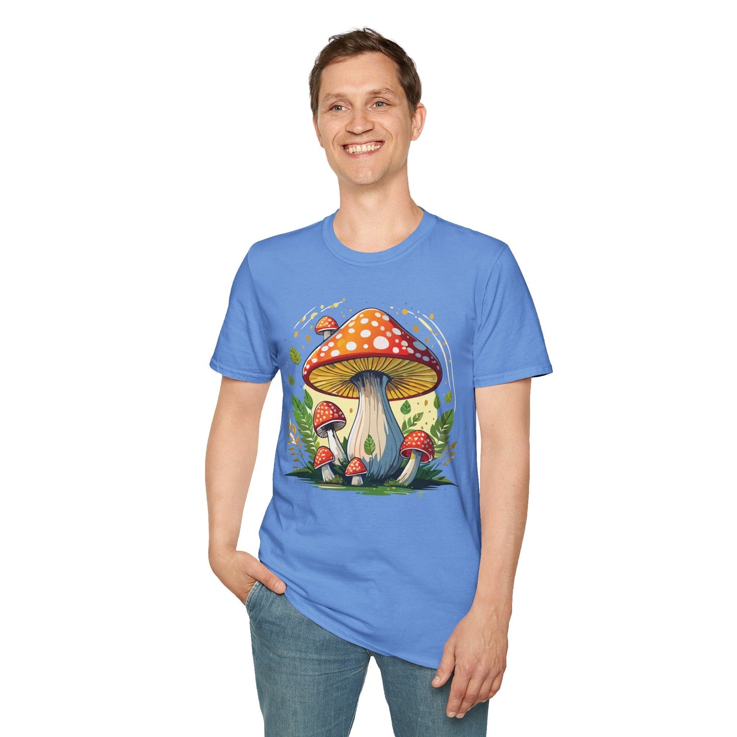 Mashroom Tee Shirt Unisex Funny Mashroom Design Softstyle 64000 Ring Spun Cotton Tee