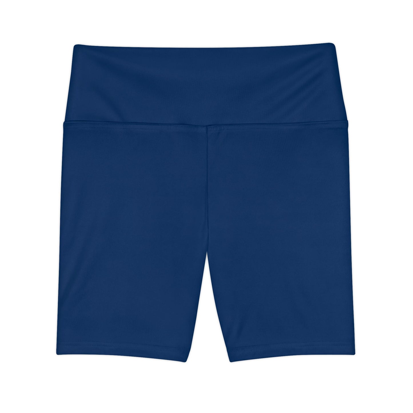 Oxford Navy Women's Workout Shorts — Solid High-Waist Biker Shorts for Exercise & Everyday Wear