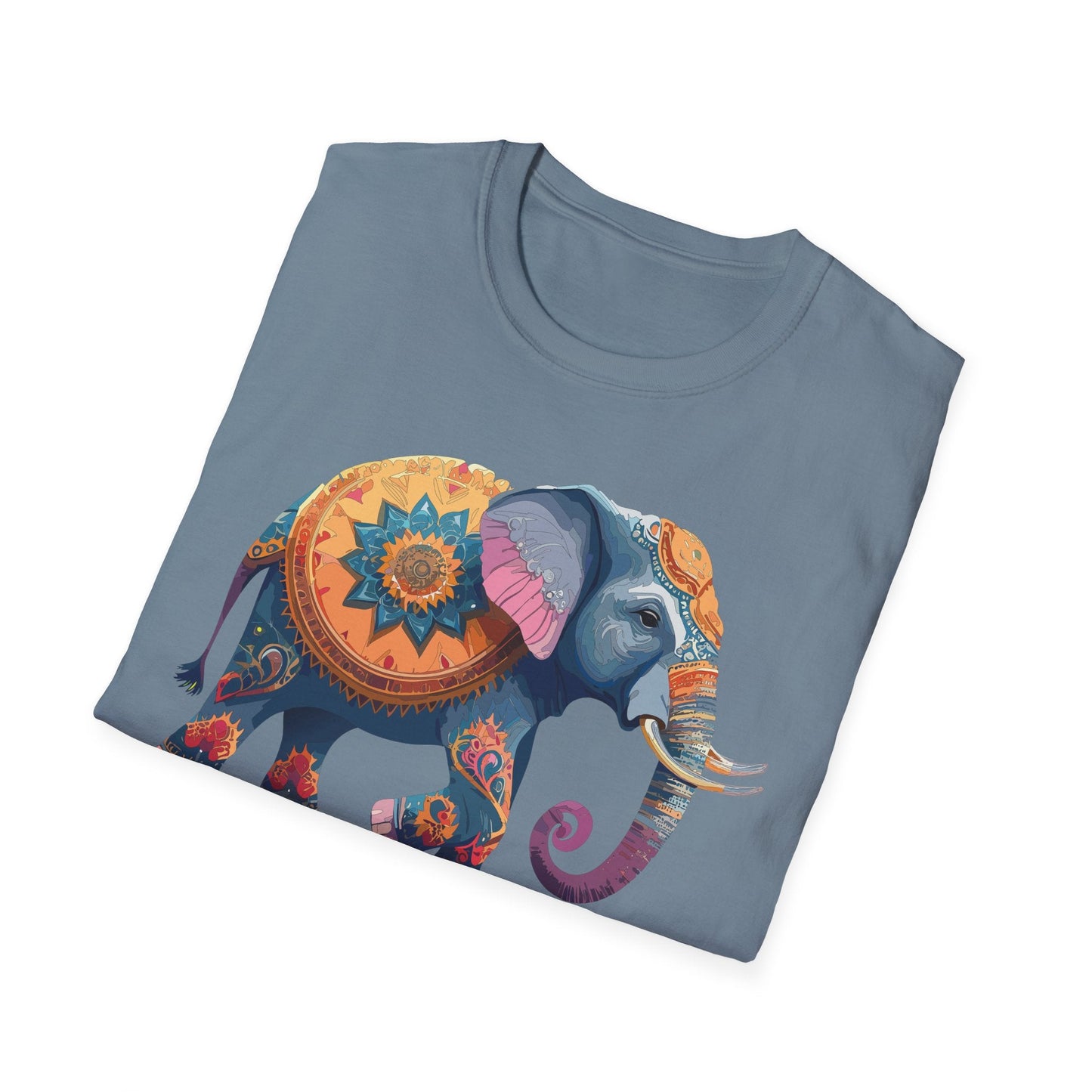 Elephant T Shirt Unisex Gildan Softstyle Tee 100 Percent Ring Spun Cotton Animal Shirt