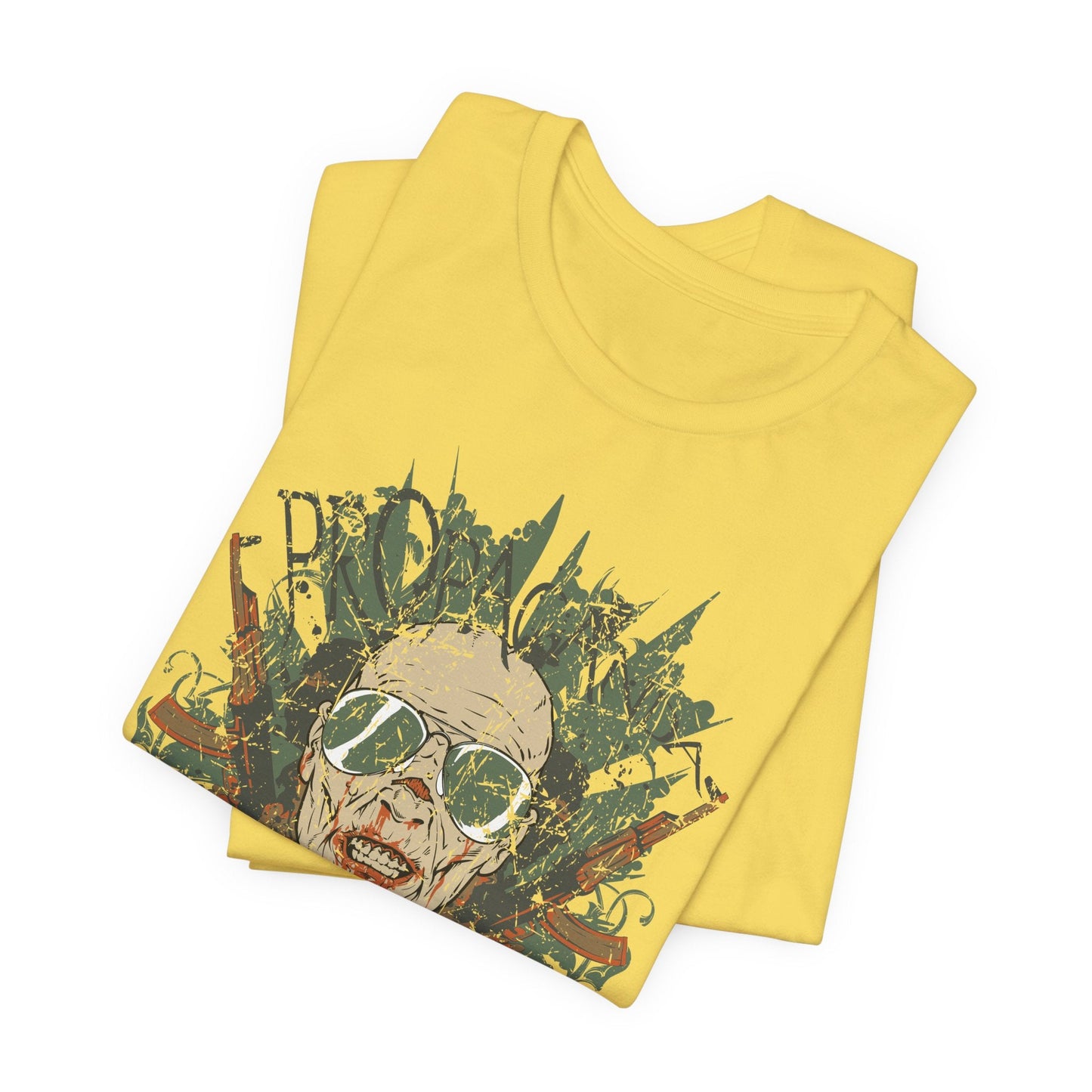Retro Skull Floral Graphic Design Unisex Cotton T-Shirt G-2
