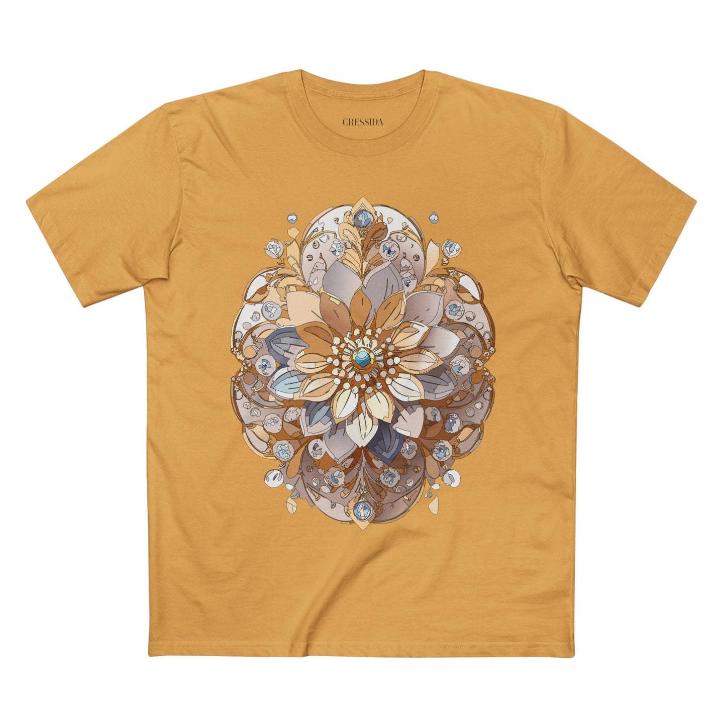 Floral Graphic T-Shirt Unisex 100 Cotton Art Design with Antique Flowers Tee 10