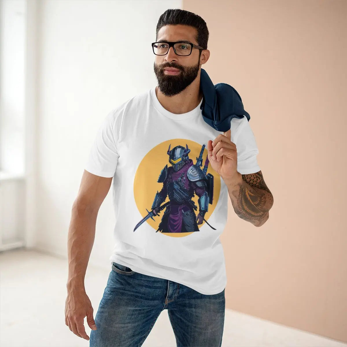 Samurai Graphic Unisex 100 Cotton Staple Tee 1