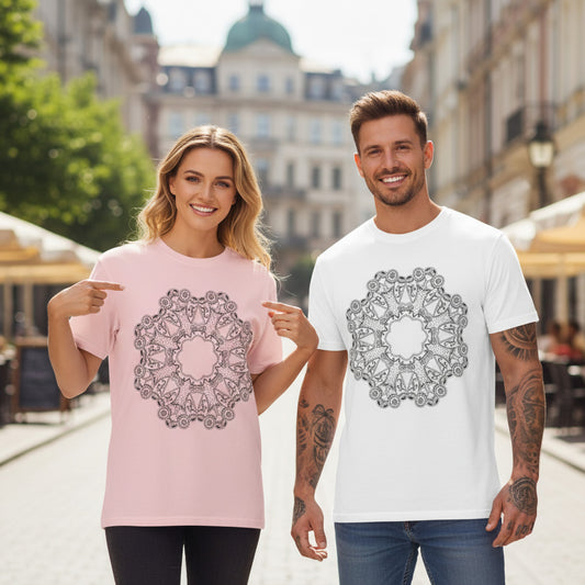 Mandala Graphic Tee Unisex 100 Cotton Comfort Colors T-Shirt 192