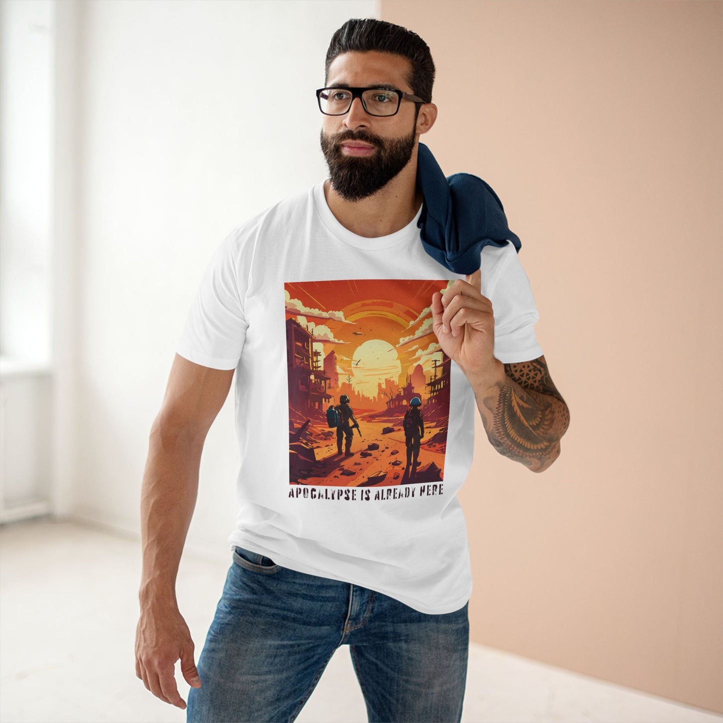 Cataclysm Doomsday Shirt Unisex Premium Cotton Tee With Original Art Design By Retro2Nova