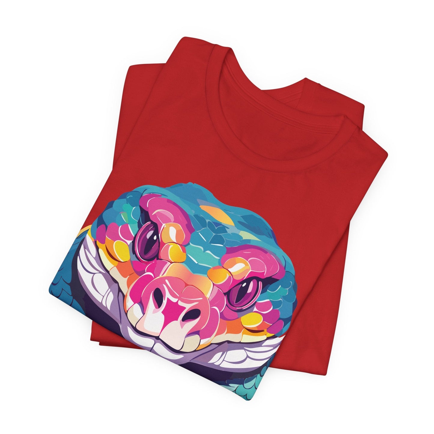 Unisex Animal Tee Shirt With Art Design, Wild Animals Short Sleeve Graphic Tee For Everyday Wear