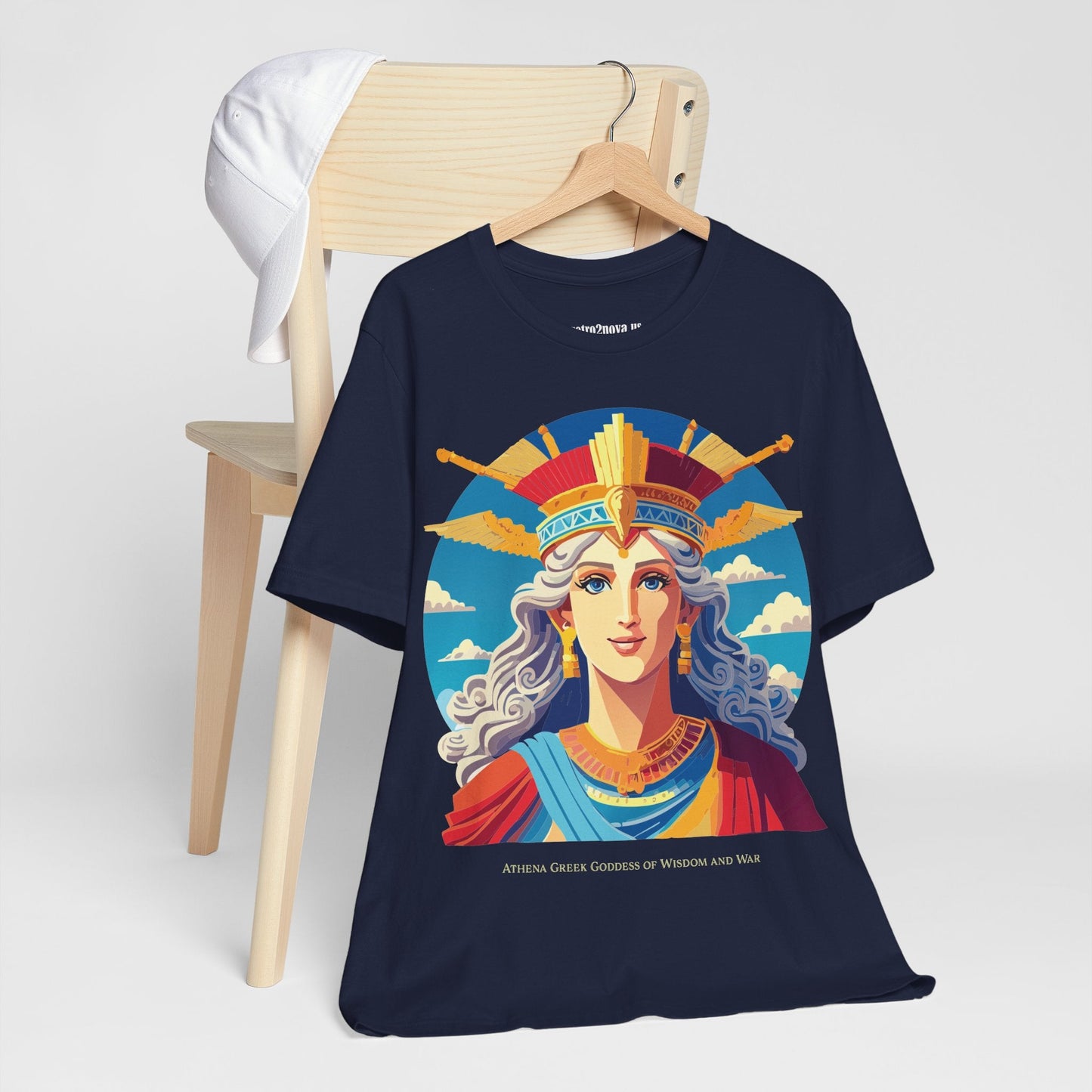 Athena Goddess Shirt Unisex Graphic Tee With Original Retro2Nova Artwork Vintage Inspired
