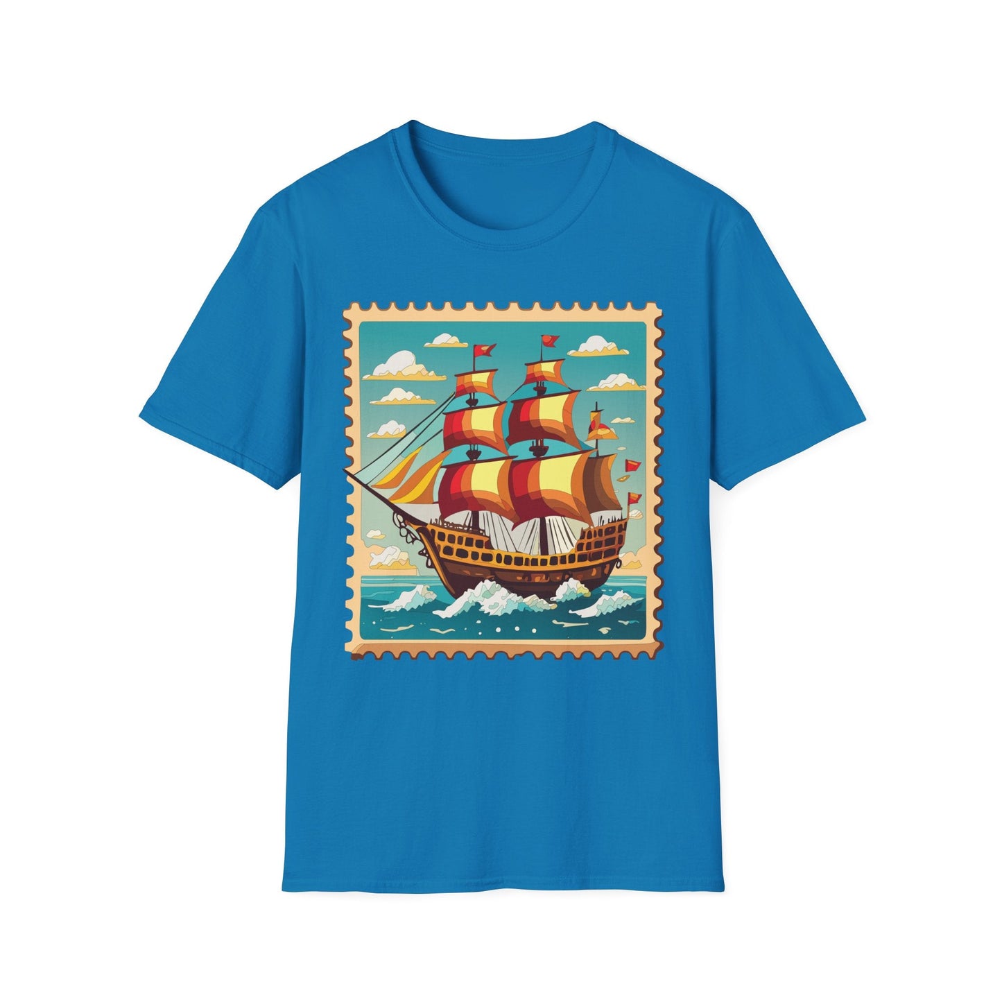 Unisex Softstyle Short Sleeve T Shirt Gildan 64000 Ring Spun Cotton Vessel Ship Frigate Tee