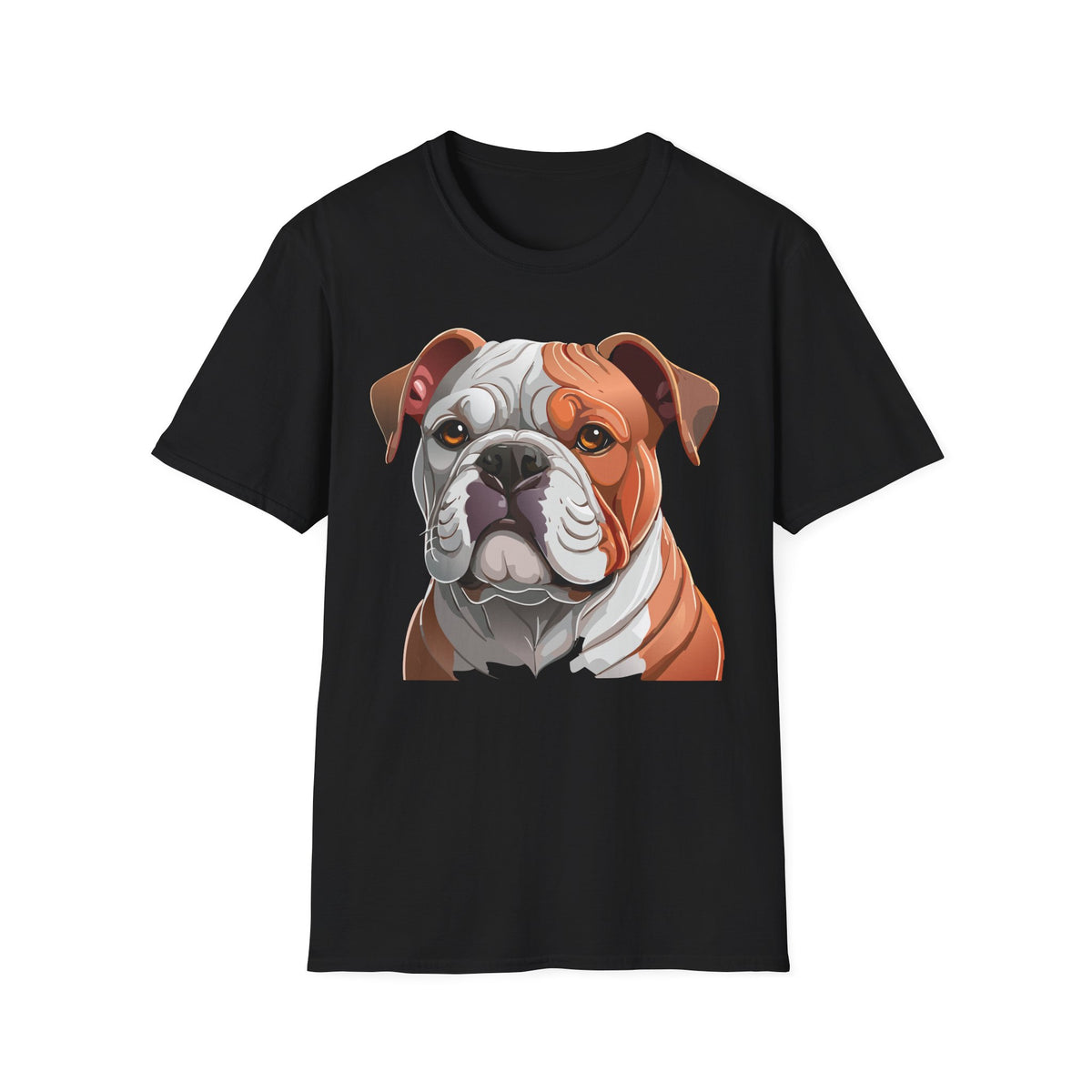 Bulldog Face T-Shirt | English Bulldog Illustration