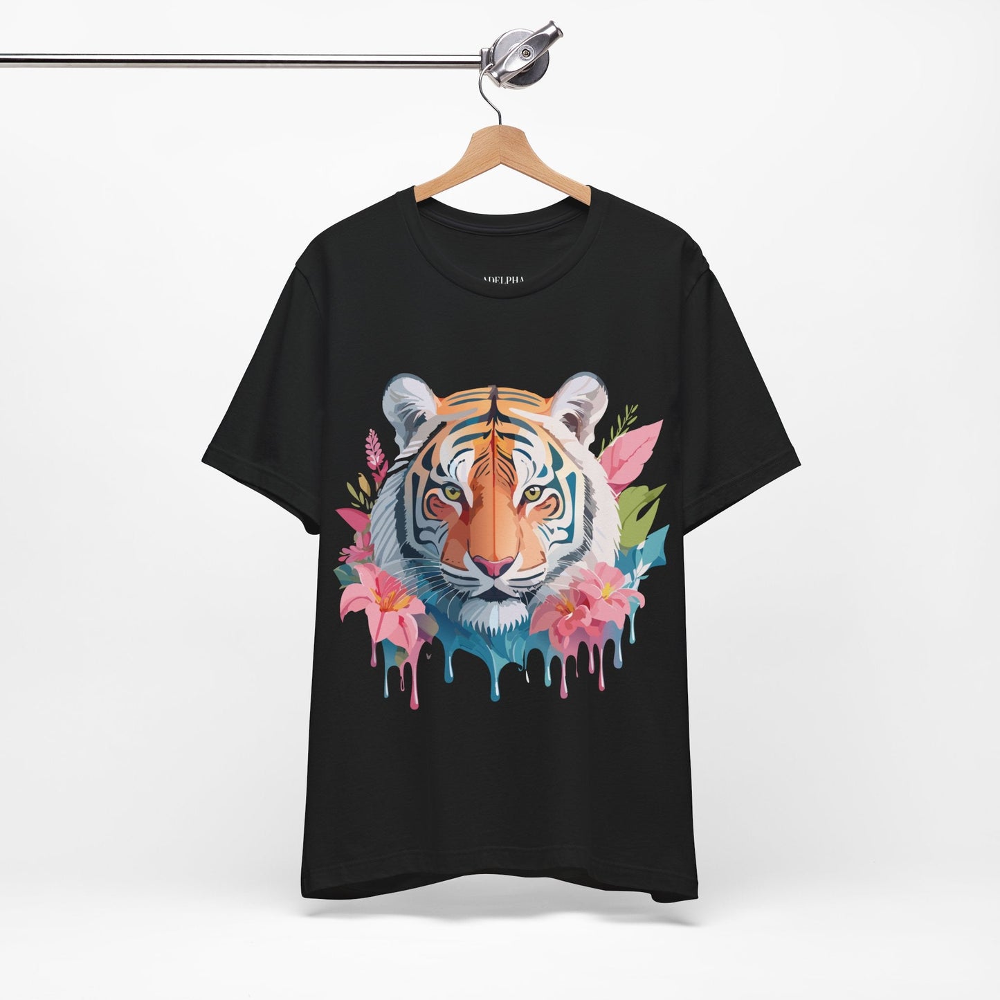 Tiger Graphic Unisex 100 Cotton Vintage Art with Animal Tee 13