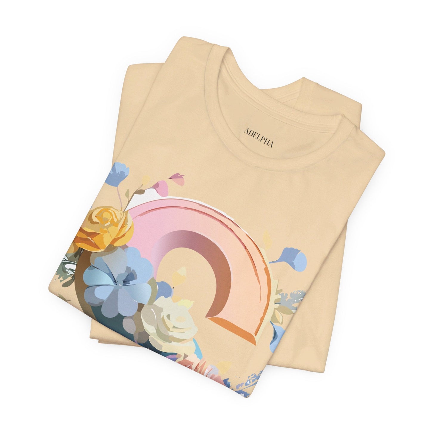 Letter S Graphic Tee Unisex Short Sleeve Shirt Adelpha Vintage Inspired Art Design