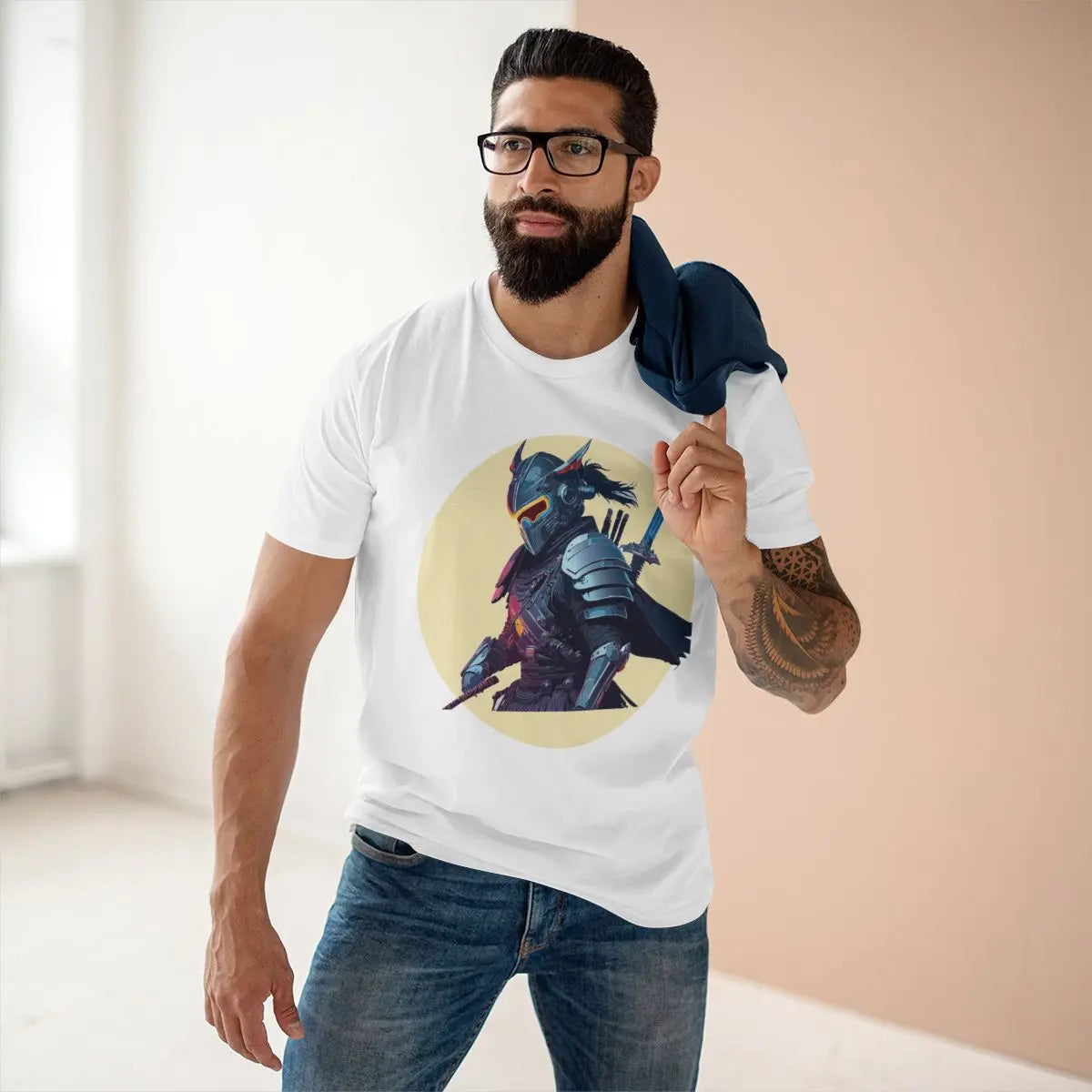 Samurai Graphic Unisex 100 Cotton Staple Tee 4