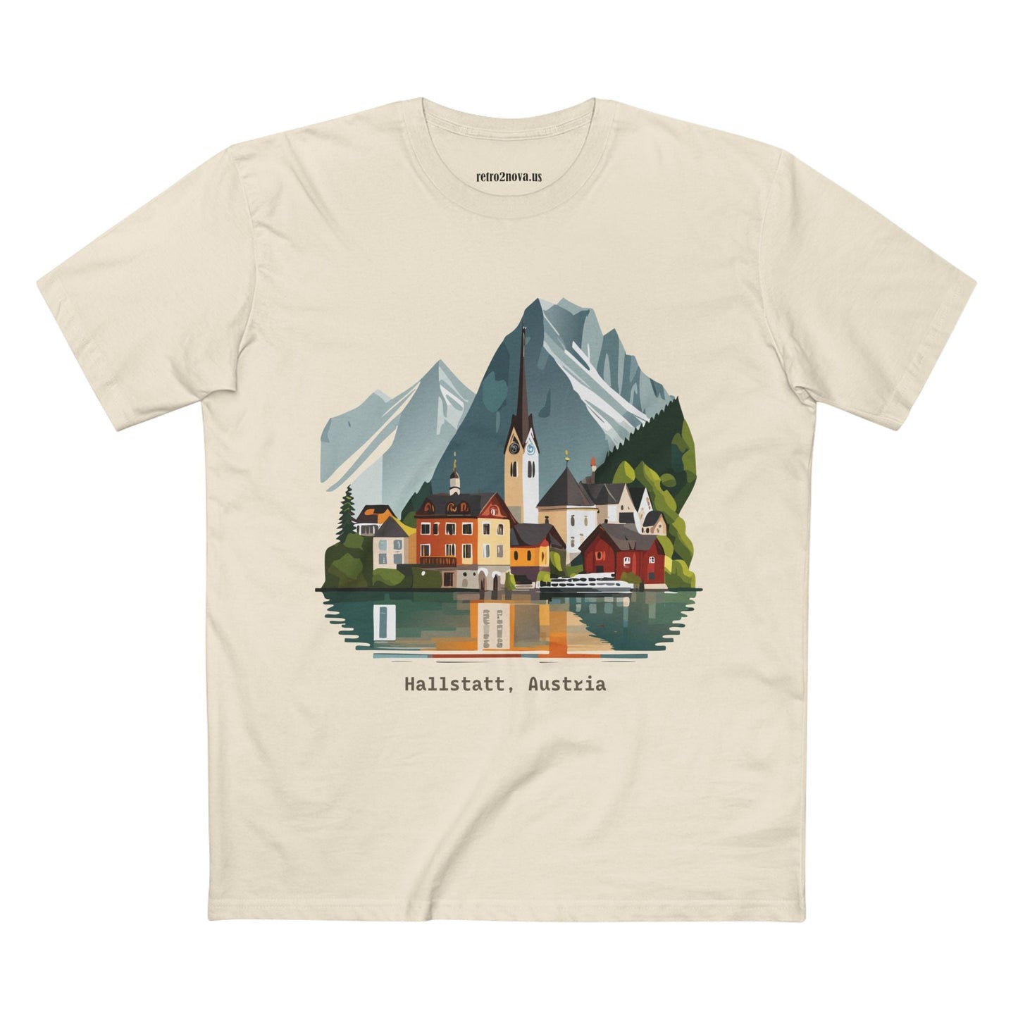 Austria Travel Shirt Unisex Premium Cotton Tee With Original Art Design Retro2Nova Collection