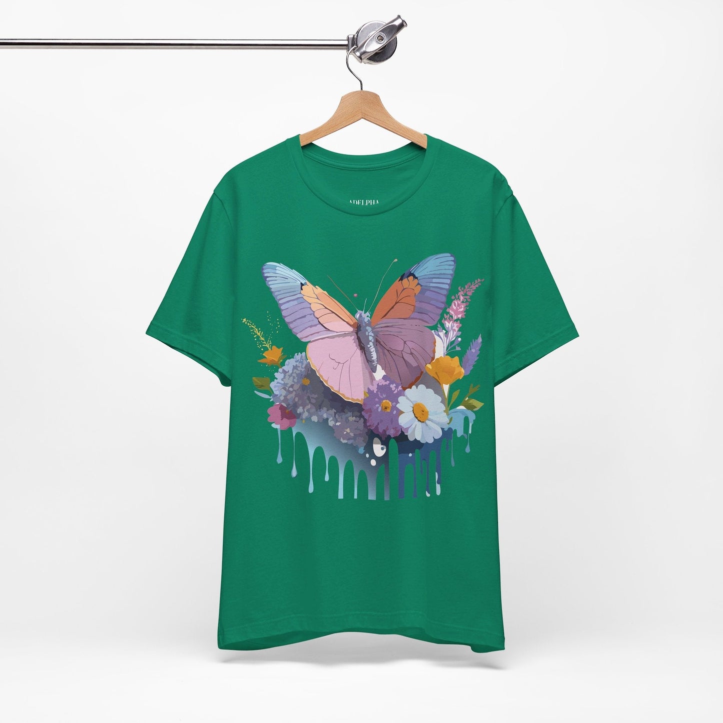 Butterfly Graphic Tee Unisex Short Sleeve Vintage Inspired Art Adelpha